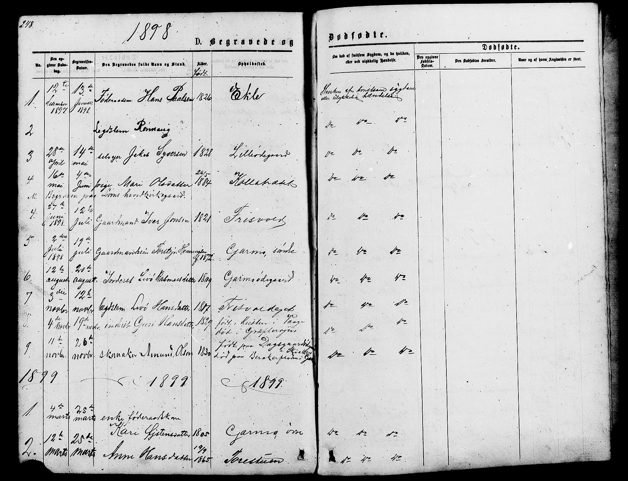 Lom prestekontor, SAH/PREST-070/L/L0005: Parish register (copy) no. 5, 1876-1901, p. 248-249