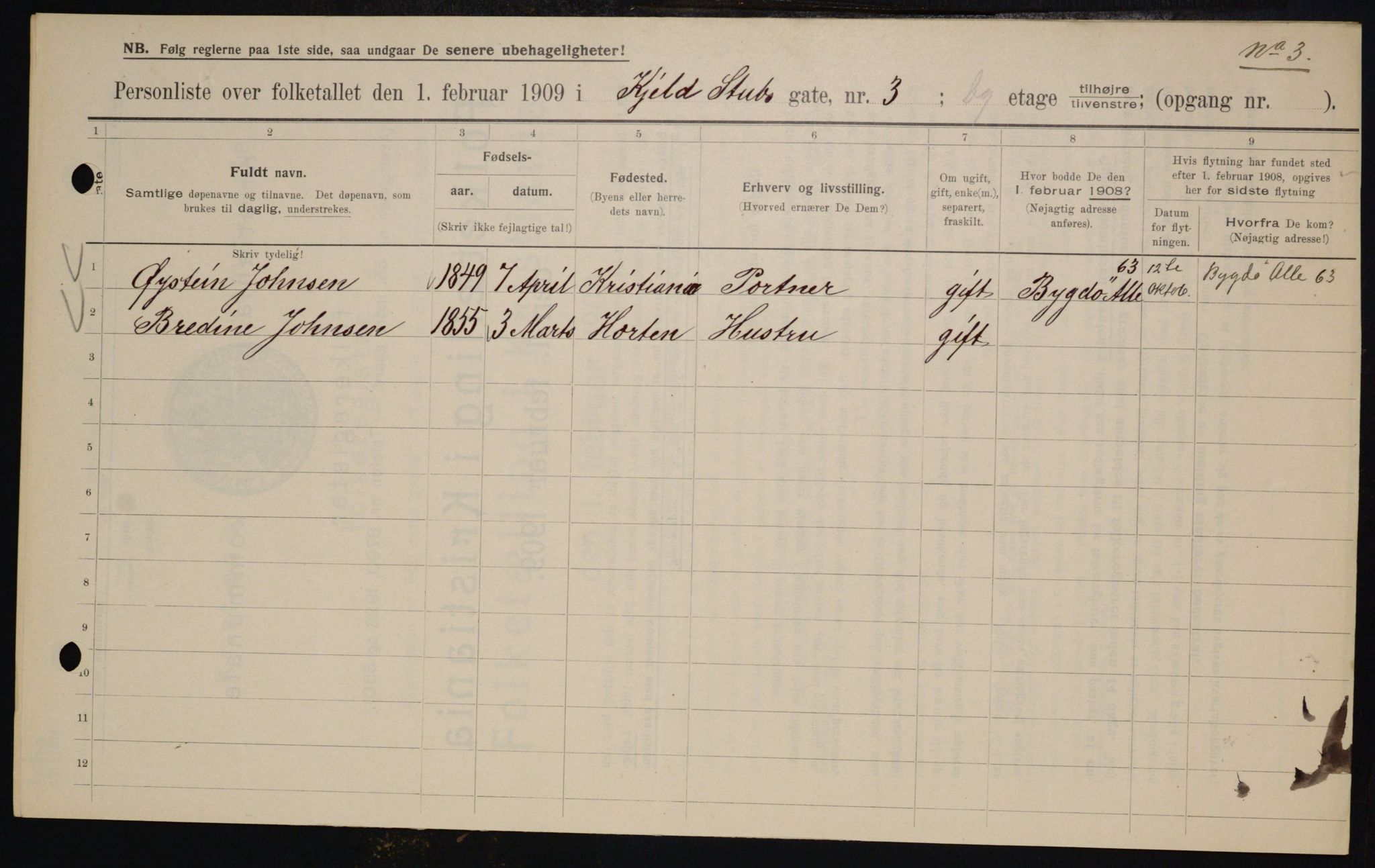 OBA, Municipal Census 1909 for Kristiania, 1909, p. 46940