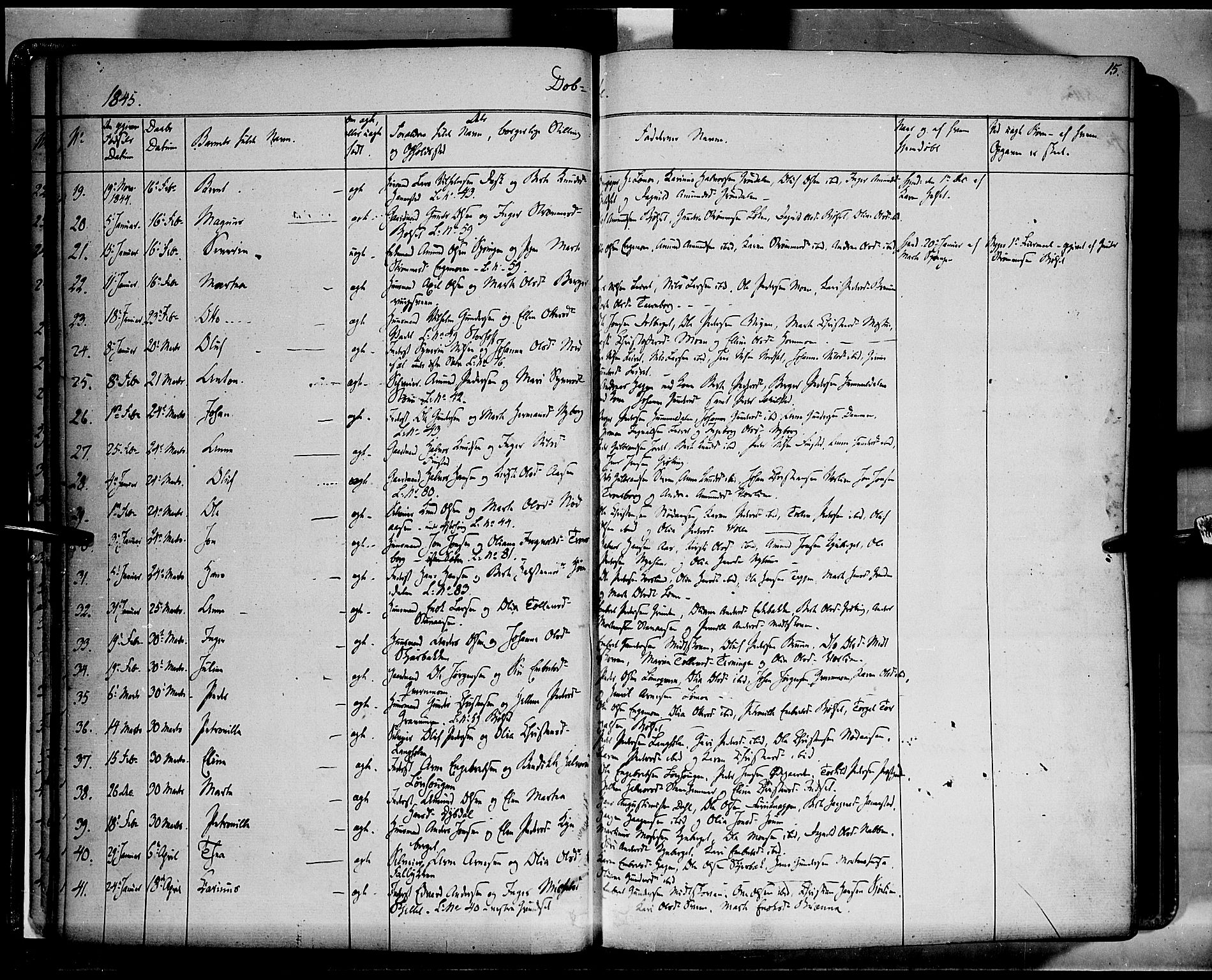Elverum prestekontor, SAH/PREST-044/H/Ha/Haa/L0009: Parish register (official) no. 9, 1843-1856, p. 15