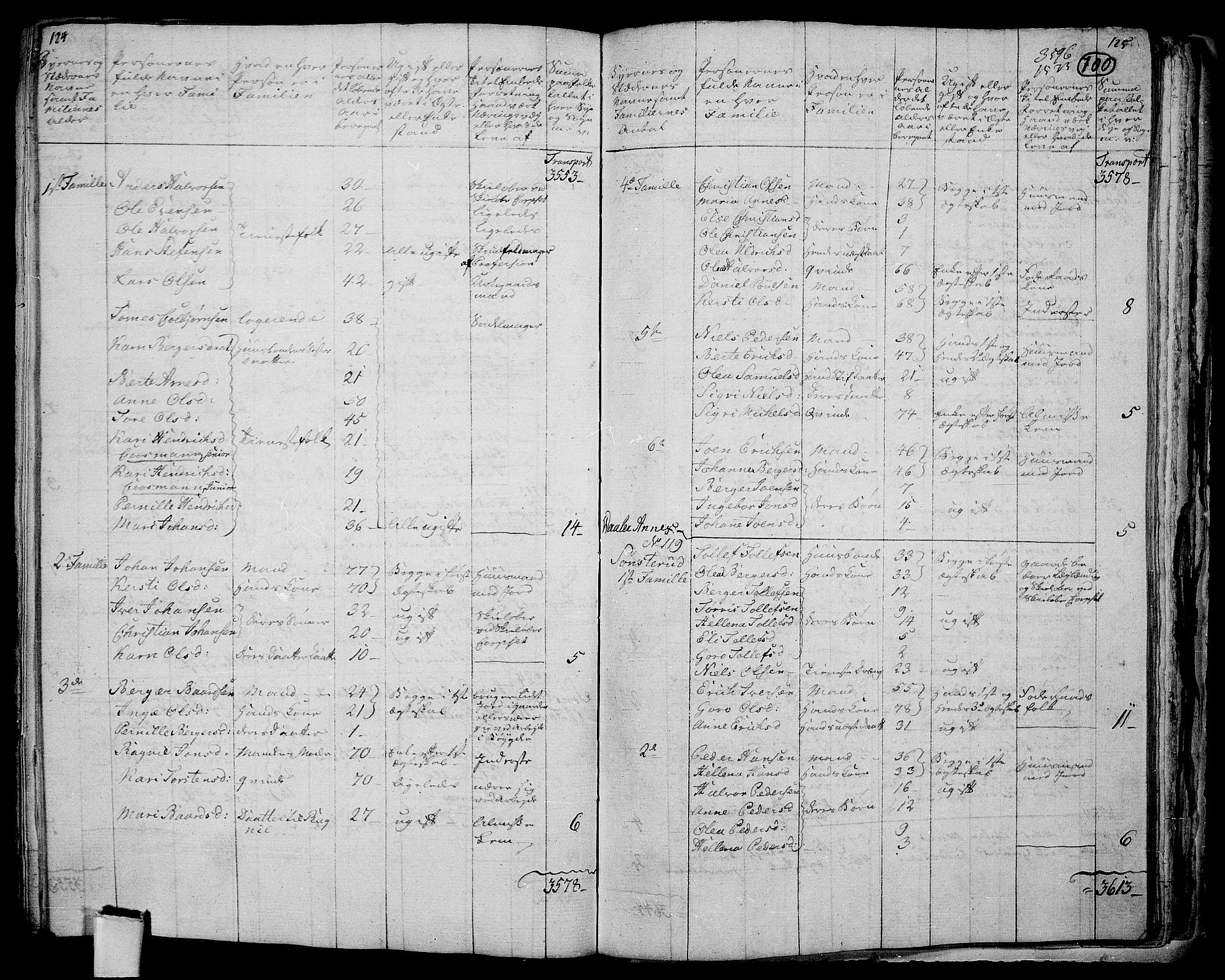 RA, 1801 census for 0424P Hof, 1801, p. 699b-700a