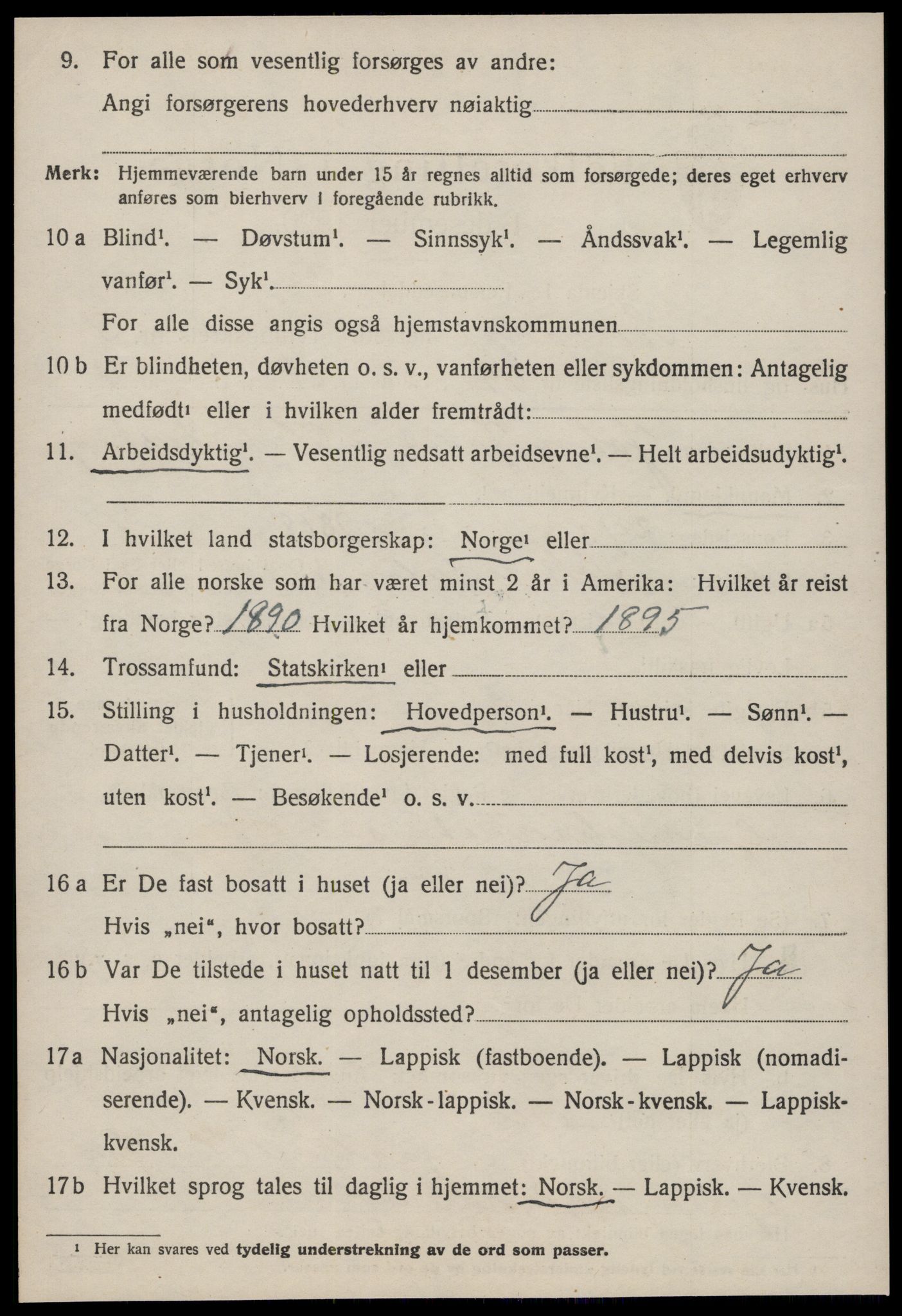 SAT, 1920 census for Soknedal, 1920, p. 3977