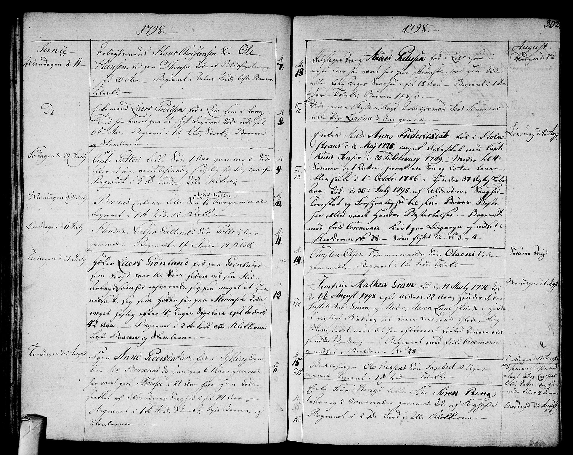 Strømsø kirkebøker, SAKO/A-246/F/Fa/L0010: Parish register (official) no. I 10, 1792-1822, p. 302