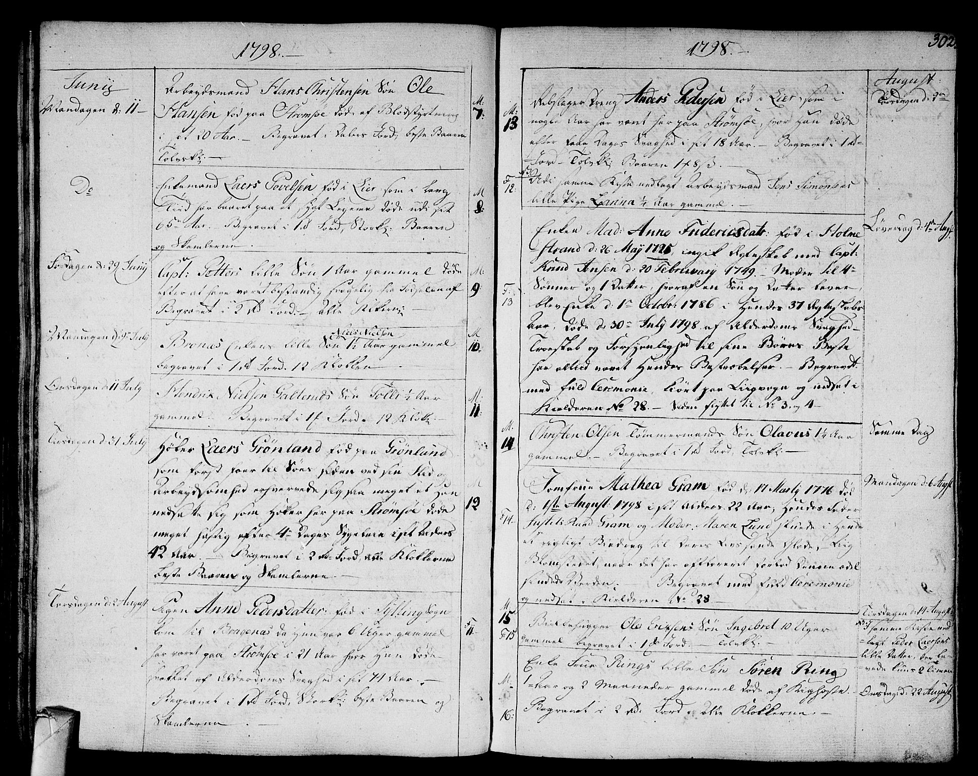 Strømsø kirkebøker, AV/SAKO-A-246/F/Fa/L0010: Parish register (official) no. I 10, 1792-1822, p. 302