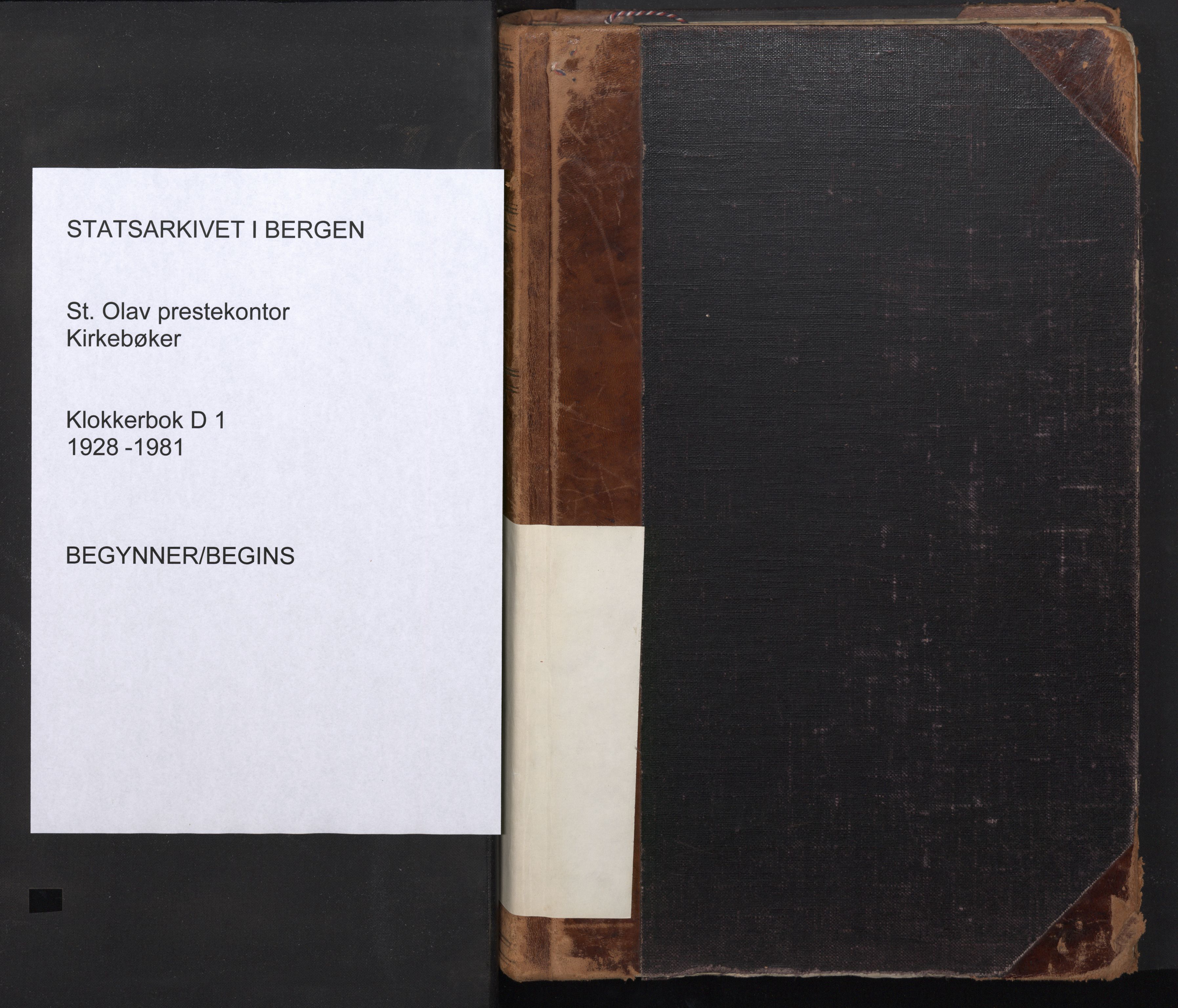 St. Olavs Sokneprestembete, SAB/A-78101/H/Hab: Parish register (copy) no. D 1, 1928-1980