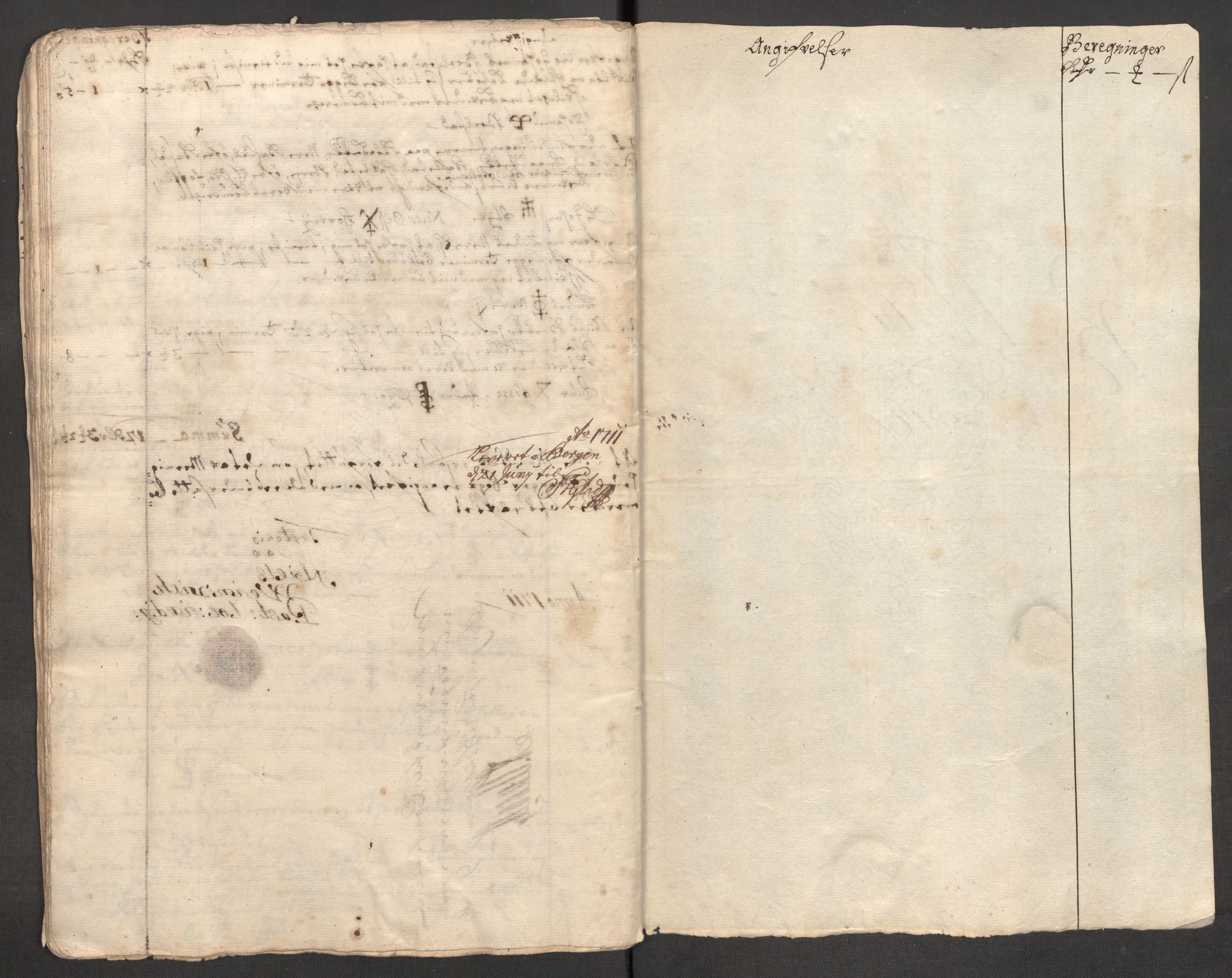 Rentekammeret inntil 1814, Reviderte regnskaper, Fogderegnskap, RA/EA-4092/R51/L3193: Fogderegnskap Nordhordland og Voss, 1711, p. 411