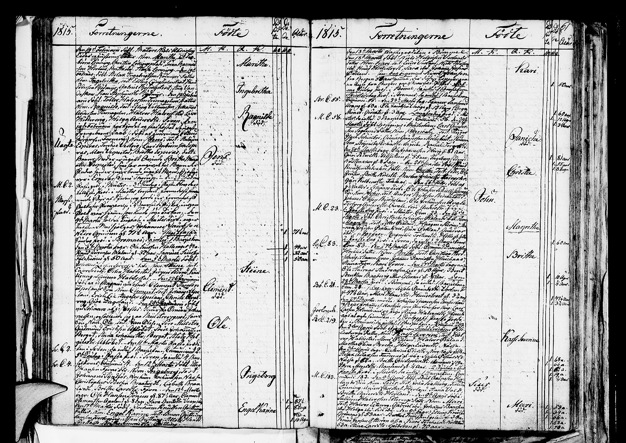 Finnås sokneprestembete, AV/SAB-A-99925/H/Ha/Haa/Haaa/L0004: Parish register (official) no. A 4, 1804-1830, p. 61