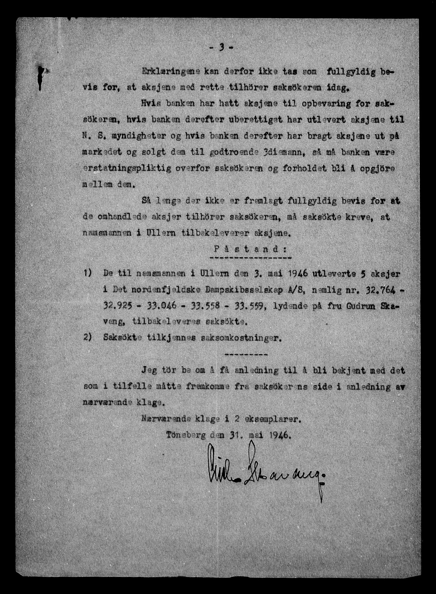 Justisdepartementet, Tilbakeføringskontoret for inndratte formuer, AV/RA-S-1564/H/Hc/Hca/L0909: --, 1945-1947, p. 92