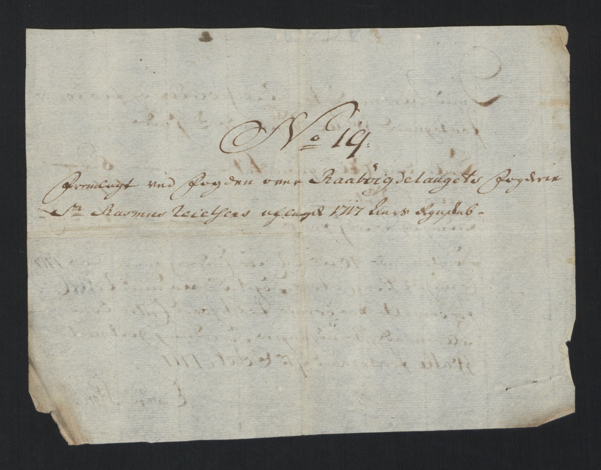 Rentekammeret inntil 1814, Reviderte regnskaper, Fogderegnskap, RA/EA-4092/R40/L2452: Fogderegnskap Råbyggelag, 1716-1717, p. 303