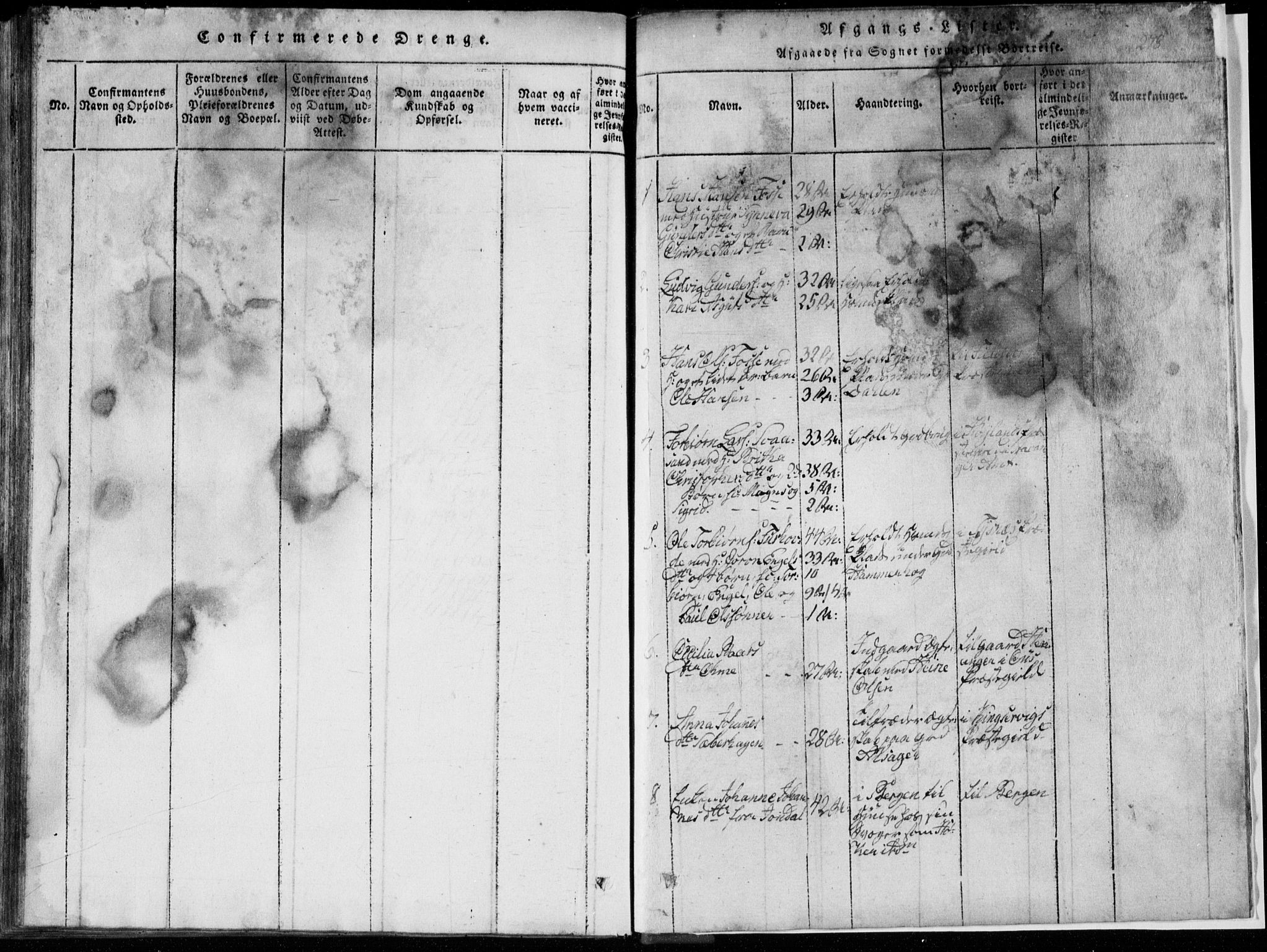 Strandebarm sokneprestembete, AV/SAB-A-78401/H/Hab: Parish register (copy) no. A  1, 1816-1826, p. 278