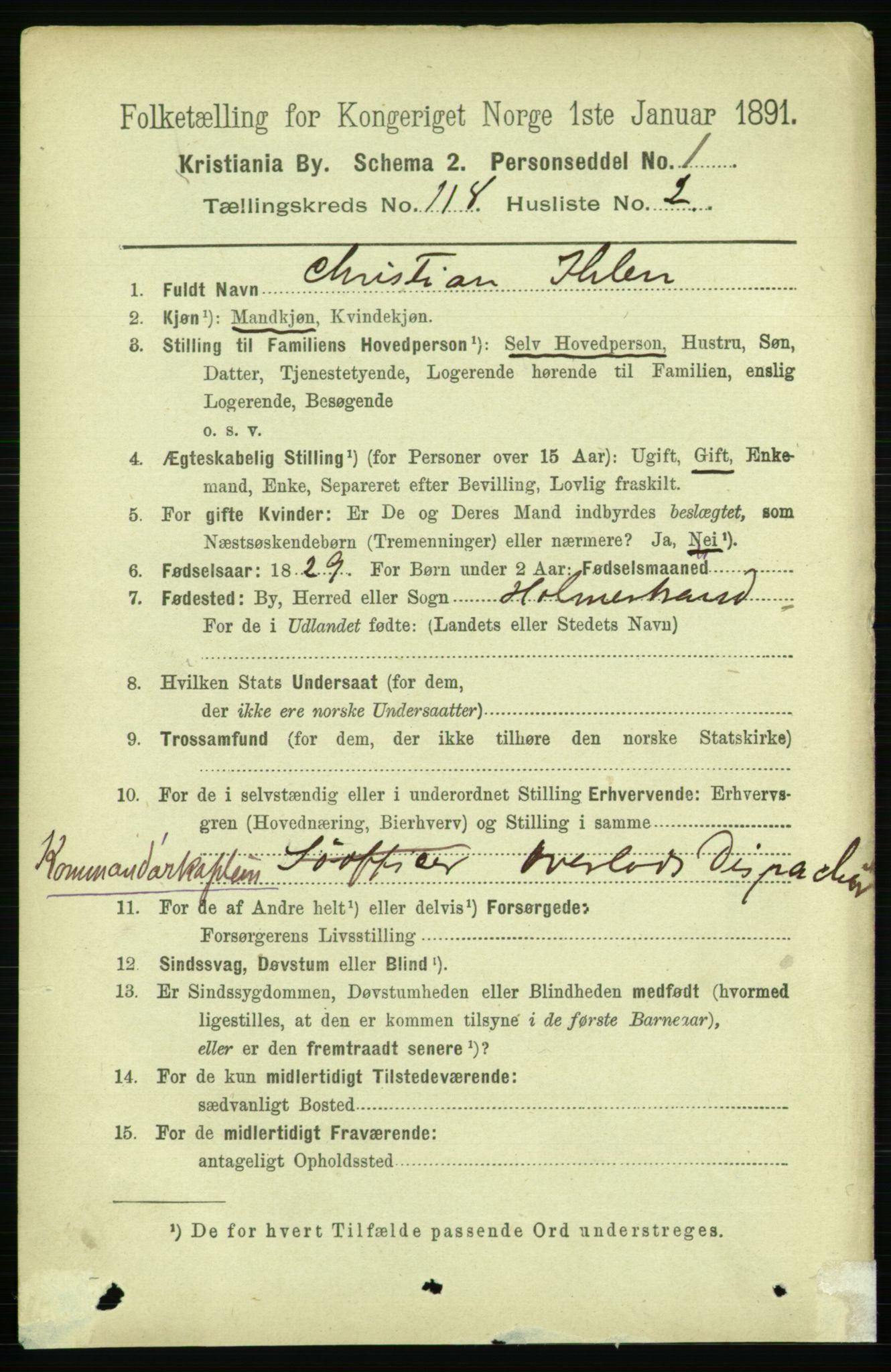 RA, 1891 census for 0301 Kristiania, 1891, p. 63293