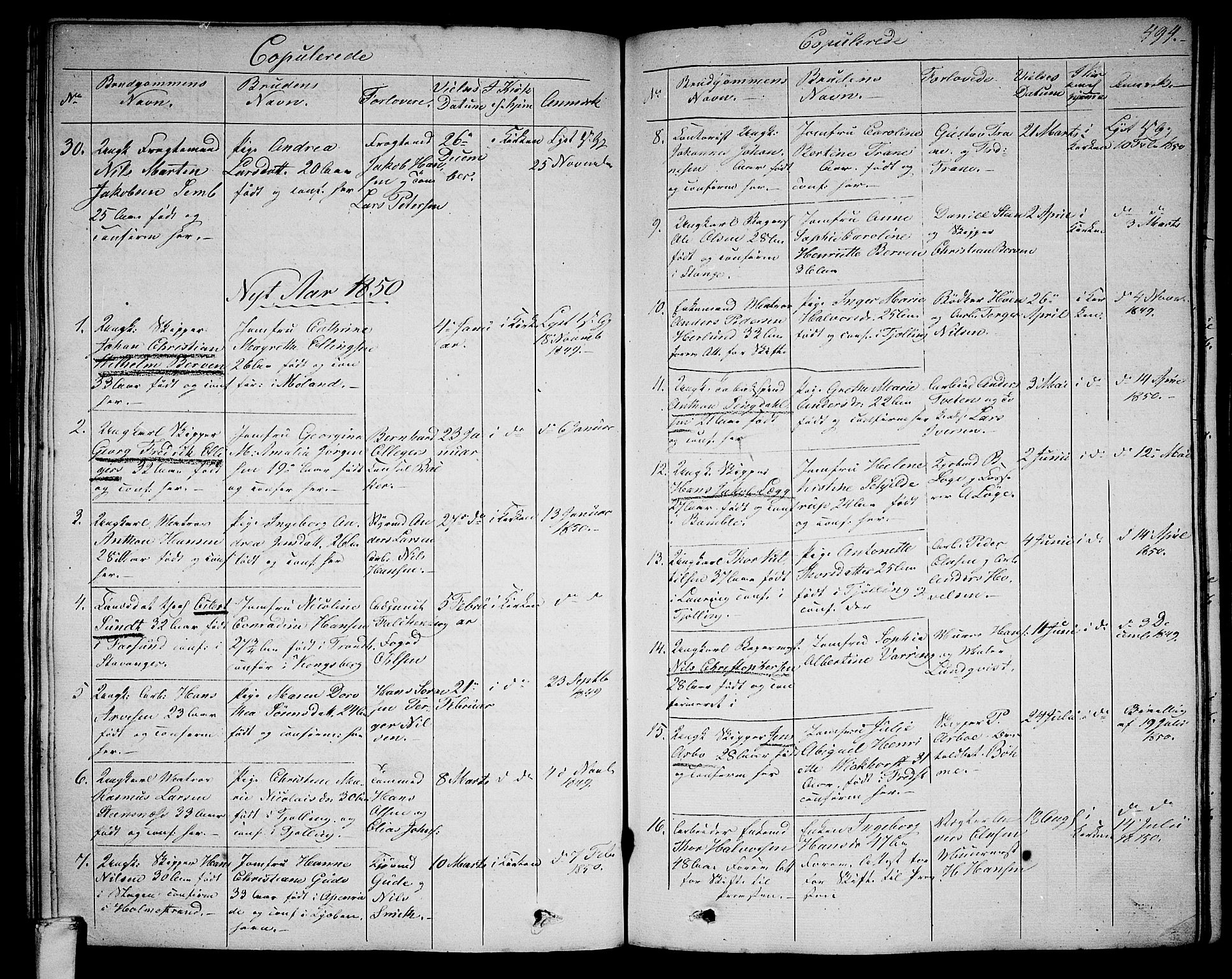 Larvik kirkebøker, SAKO/A-352/G/Ga/L0003b: Parish register (copy) no. I 3B, 1830-1870, p. 494