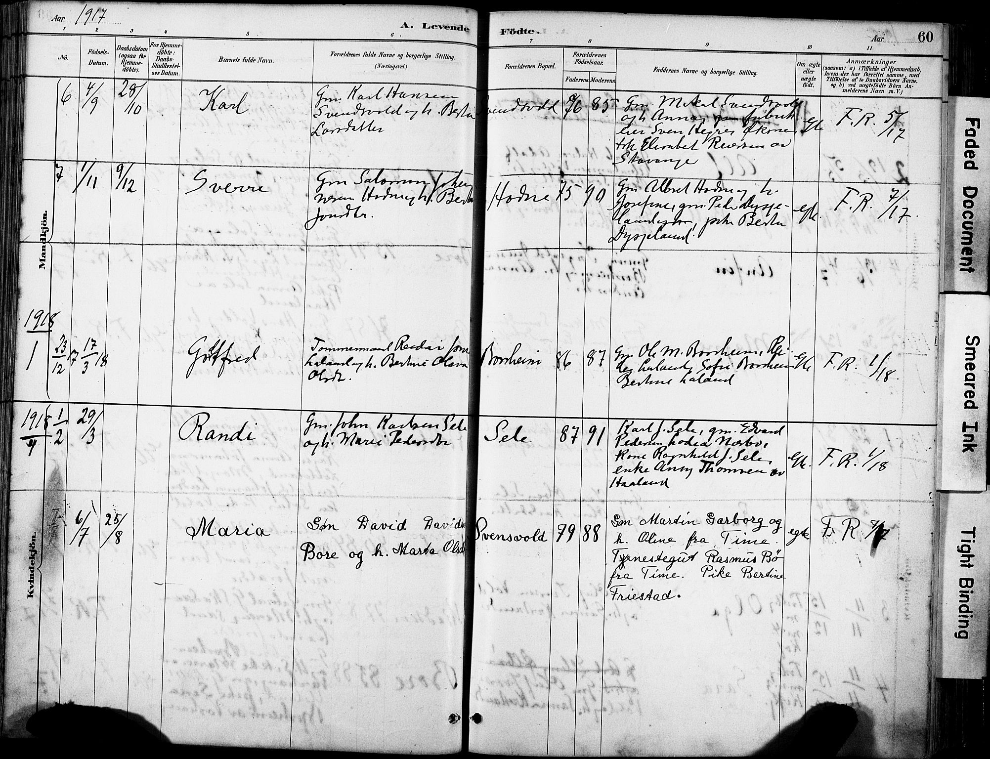 Klepp sokneprestkontor, SAST/A-101803/001/3/30BA/L0008: Parish register (official) no. A 9, 1886-1919, p. 60