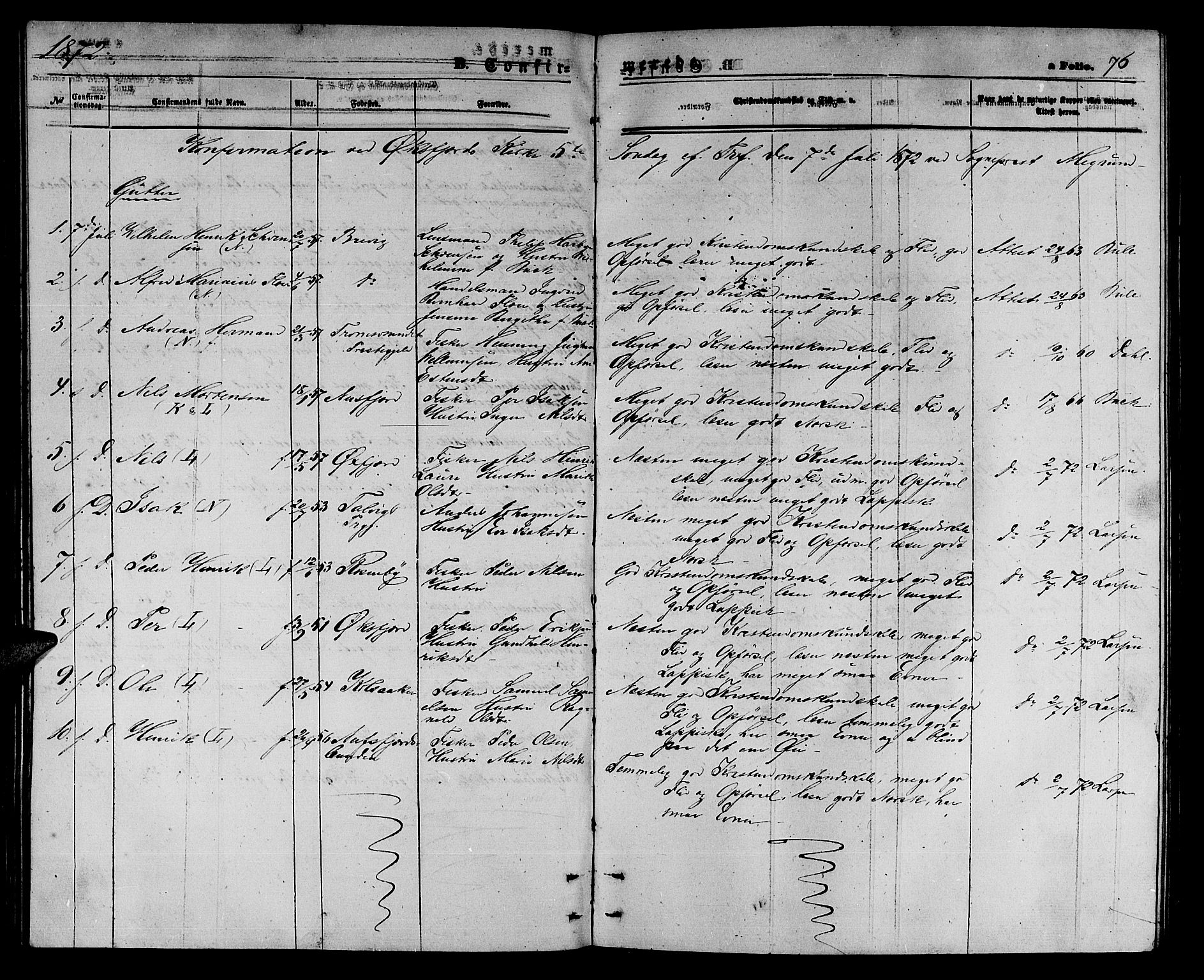 Loppa sokneprestkontor, SATØ/S-1339/H/Hb/L0004klokker: Parish register (copy) no. 4, 1864-1880, p. 76
