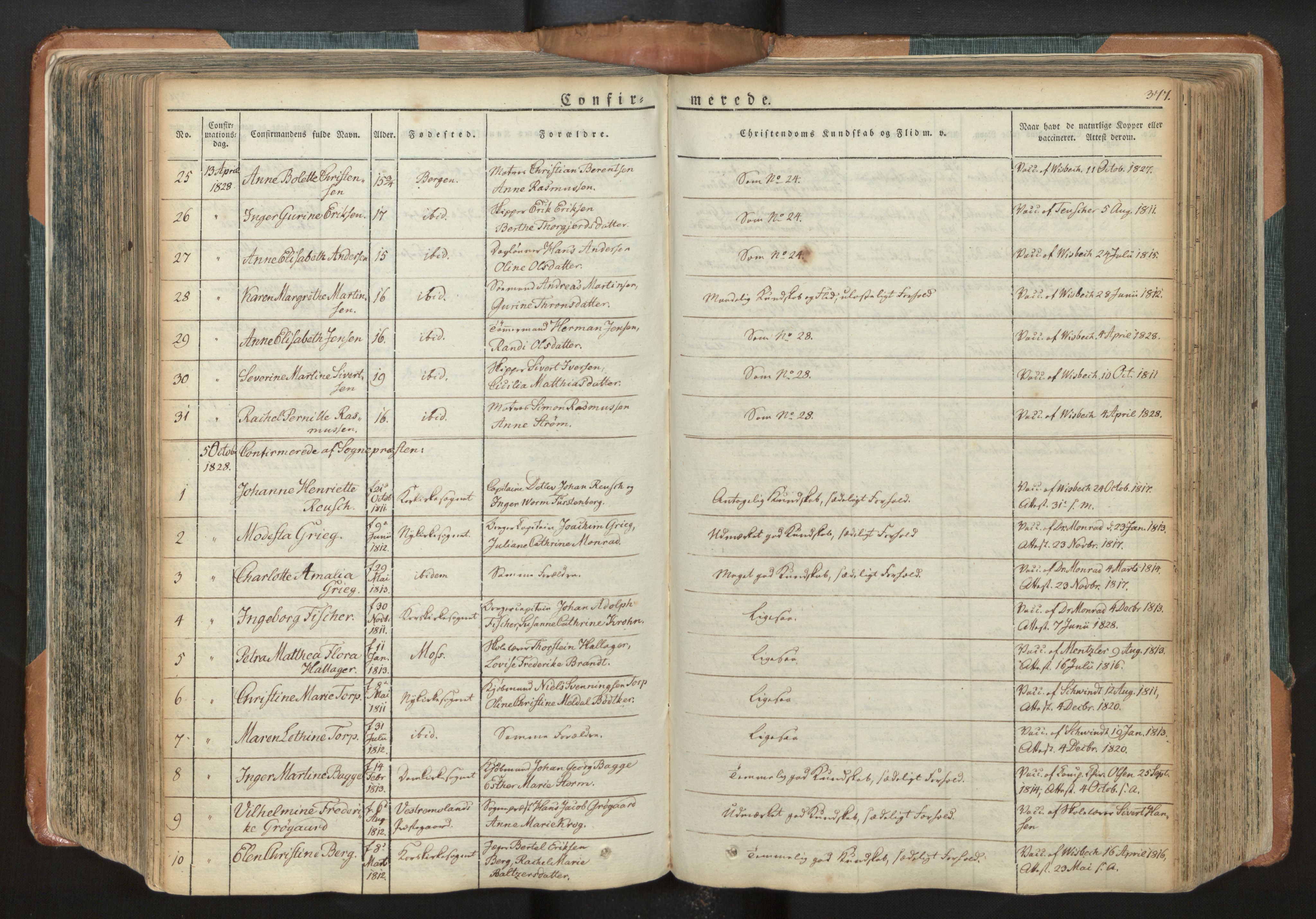 Nykirken Sokneprestembete, SAB/A-77101/H/Haa/L0012: Parish register (official) no. A 12, 1821-1844
