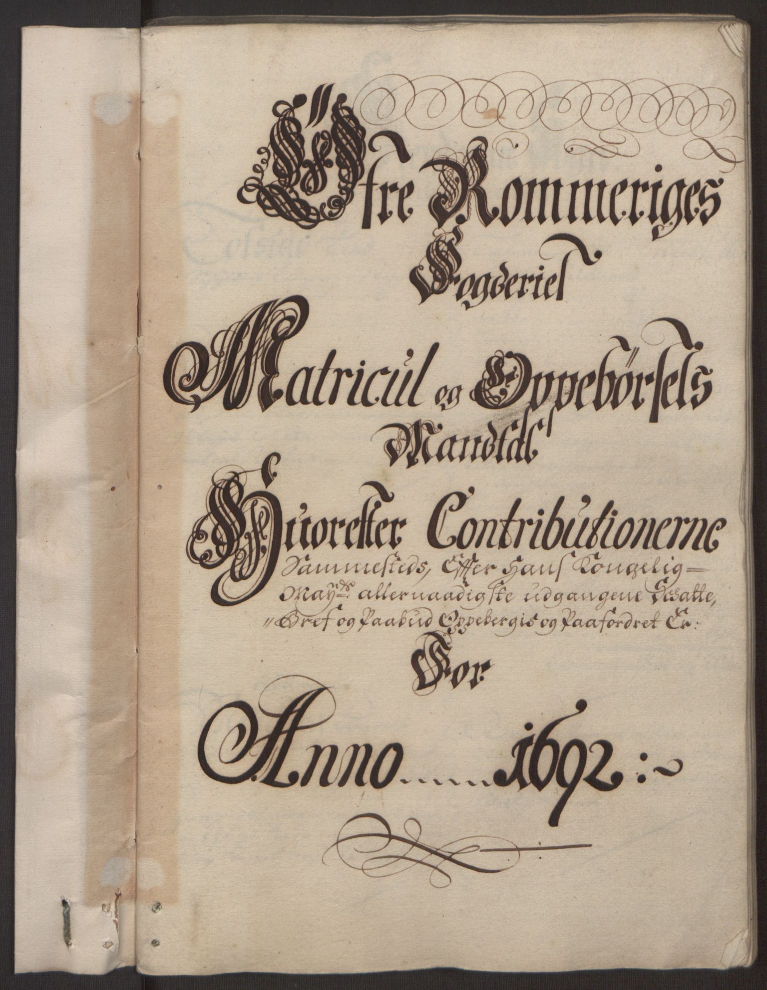 Rentekammeret inntil 1814, Reviderte regnskaper, Fogderegnskap, RA/EA-4092/R12/L0704: Fogderegnskap Øvre Romerike, 1692, p. 77