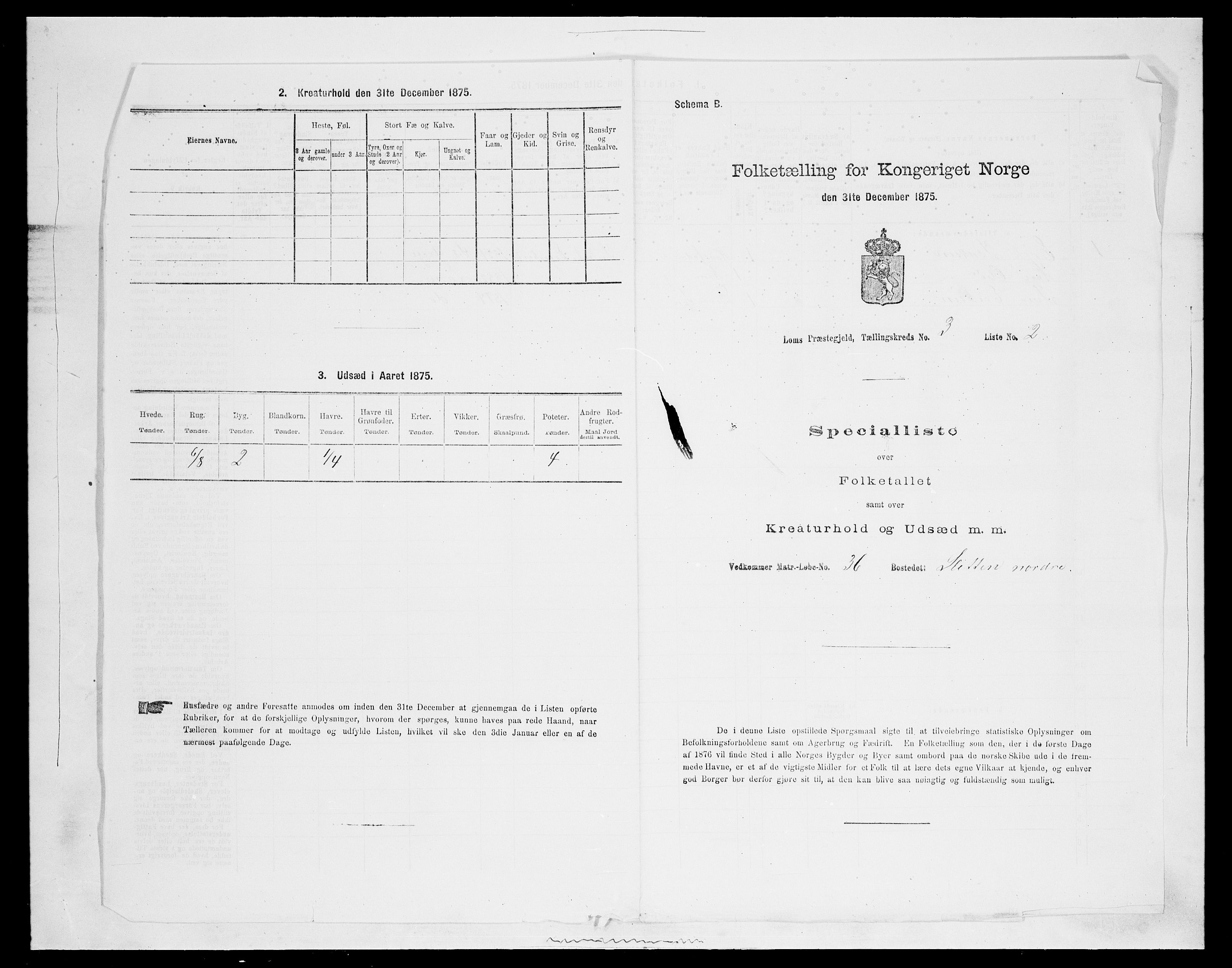 SAH, 1875 census for 0514P Lom, 1875, p. 411