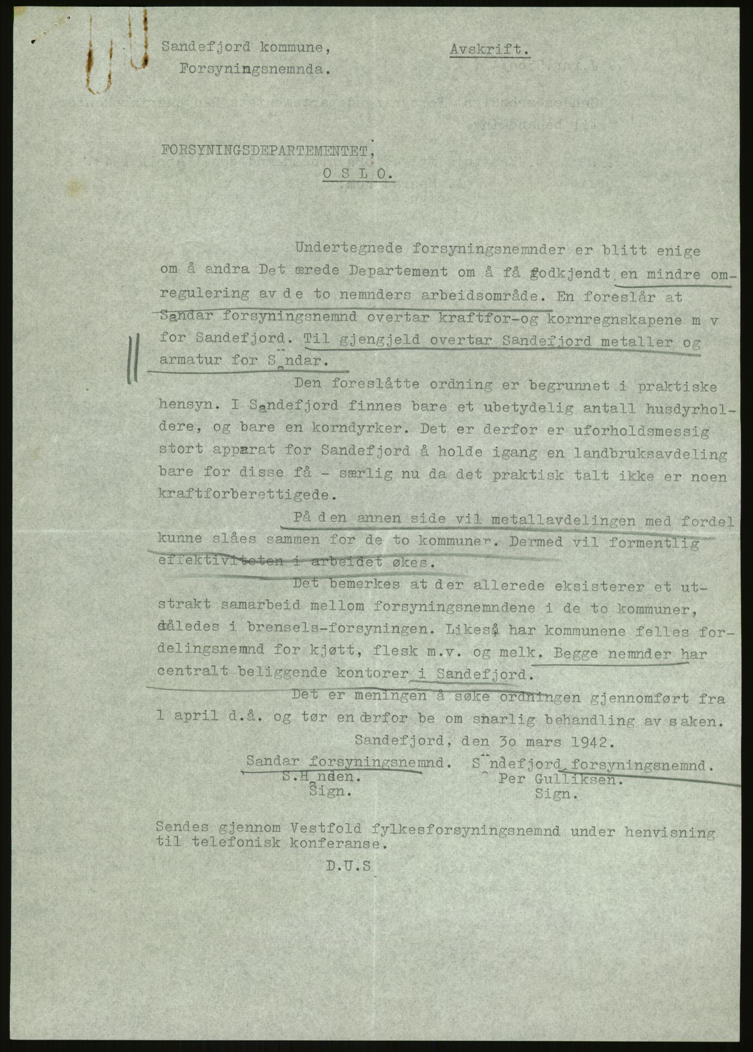 Direktoratet for industriforsyning, Sekretariatet, AV/RA-S-4153/D/Df/L0054: 9. Metallkontoret, 1940-1945, p. 547