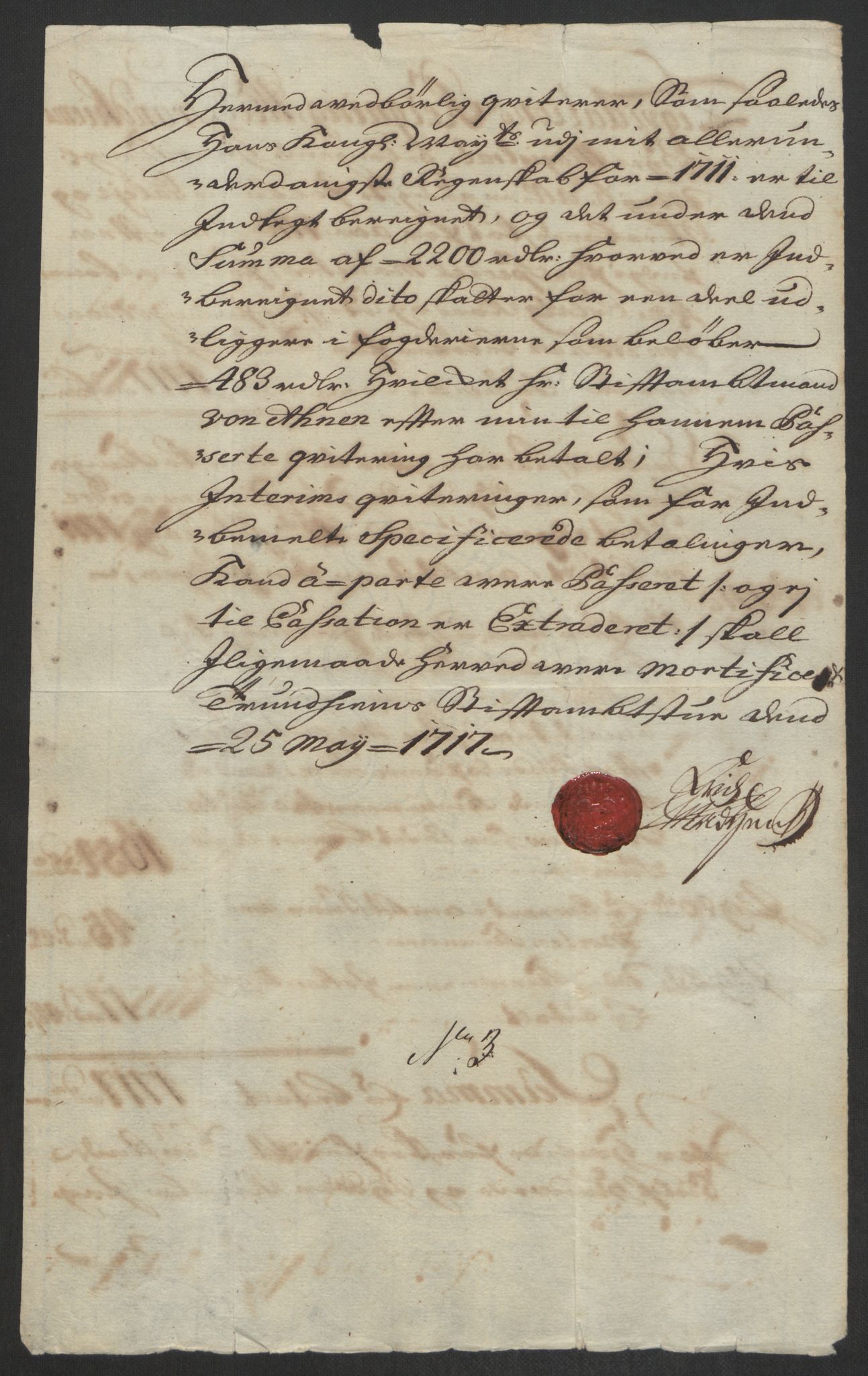 Rentekammeret inntil 1814, Reviderte regnskaper, Byregnskaper, RA/EA-4066/R/Rs/L0507: [S3] Kontribusjonsregnskap, 1699-1711, p. 452