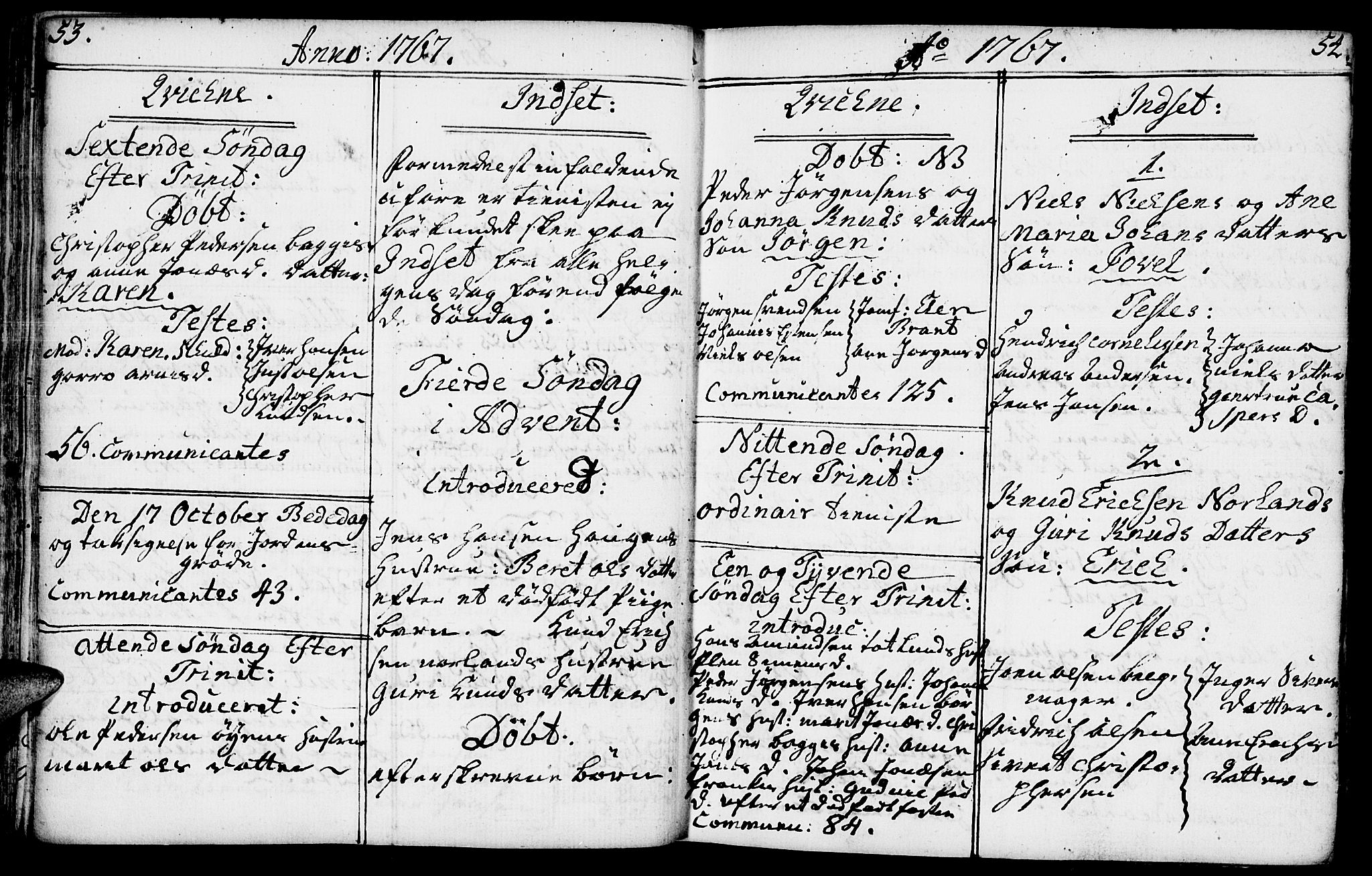 Kvikne prestekontor, SAH/PREST-064/H/Ha/Haa/L0002: Parish register (official) no. 2, 1764-1784, p. 53-54