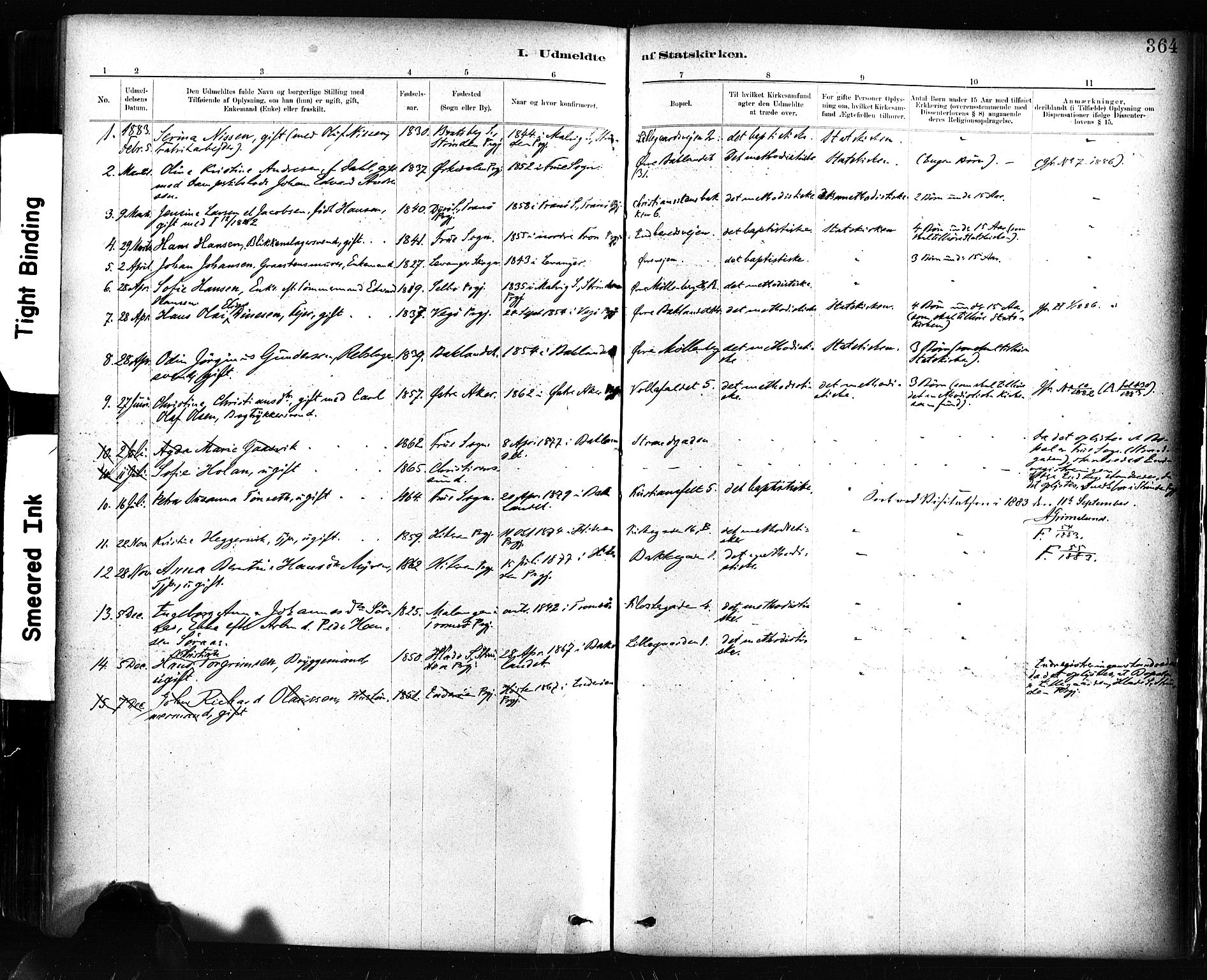 Ministerialprotokoller, klokkerbøker og fødselsregistre - Sør-Trøndelag, SAT/A-1456/604/L0189: Parish register (official) no. 604A10, 1878-1892, p. 364