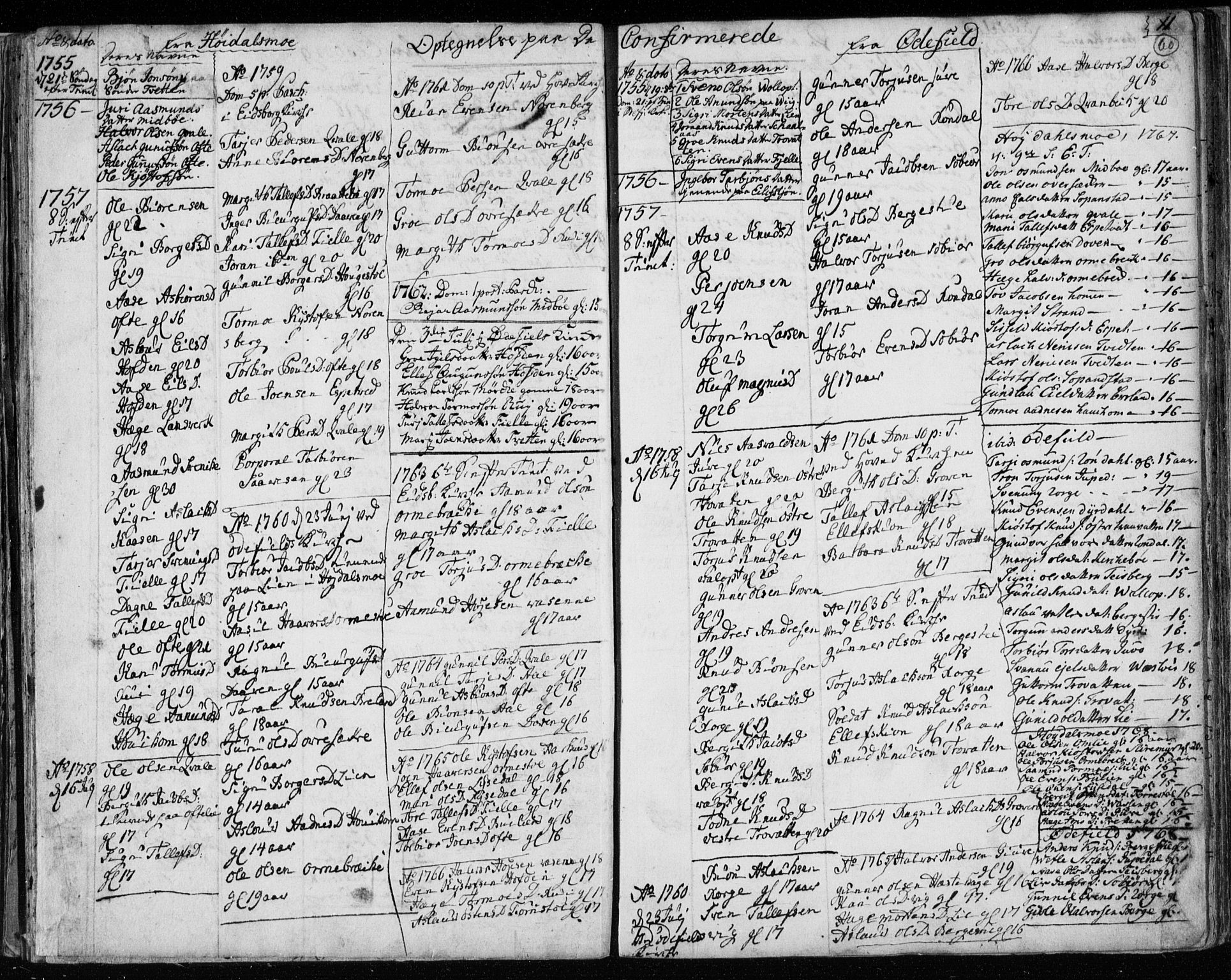 Lårdal kirkebøker, SAKO/A-284/F/Fa/L0003: Parish register (official) no. I 3, 1754-1790, p. 60