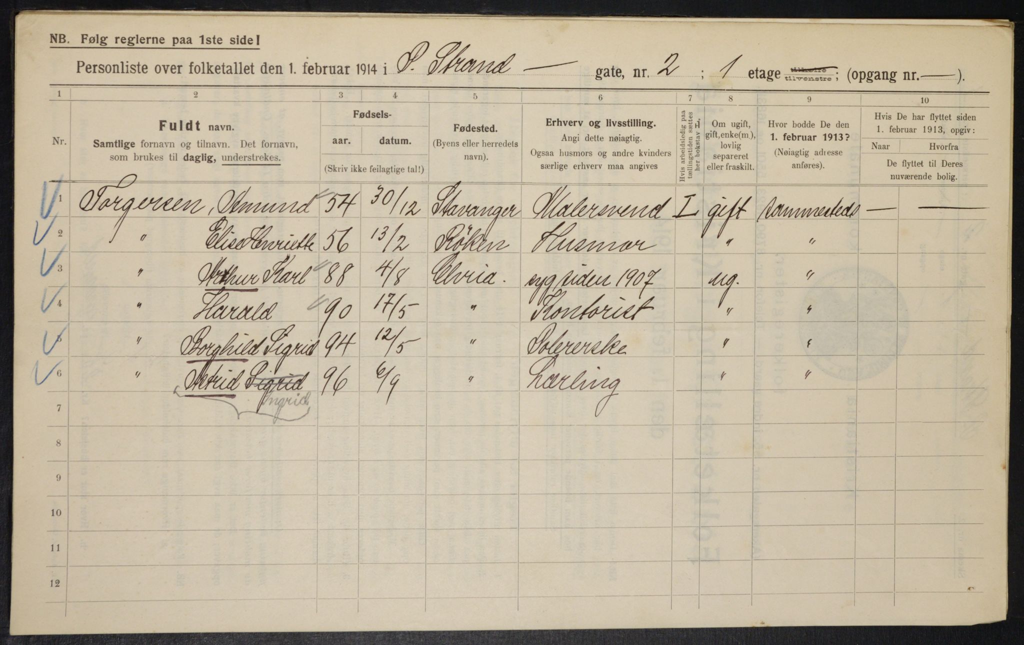 OBA, Municipal Census 1914 for Kristiania, 1914, p. 104361