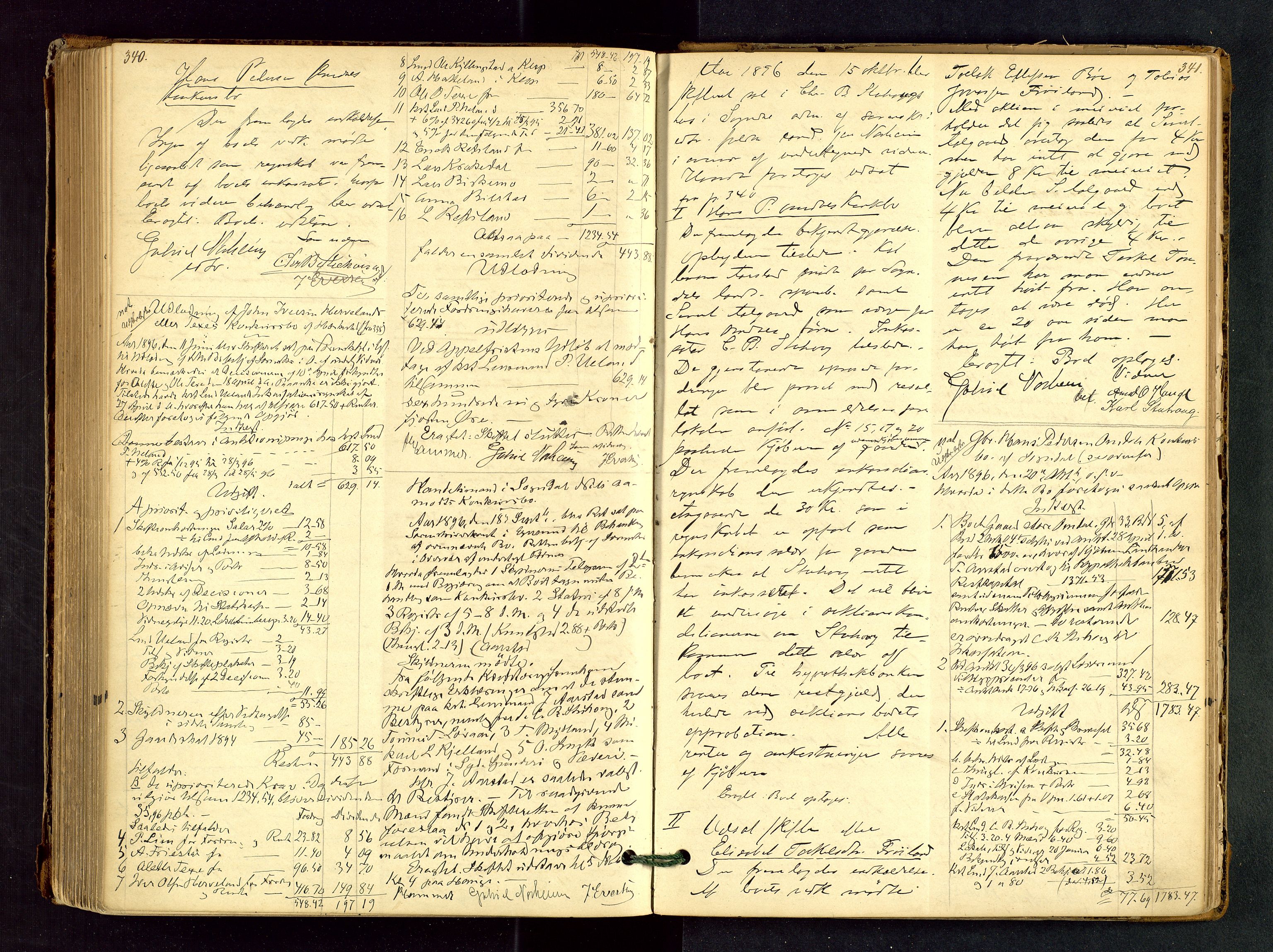 Dalane sorenskriveri, AV/SAST-A-100309/001/5/500/500BB/L0002: SKIFTEPROTOKOLL, 1881-1904, p. 340-341