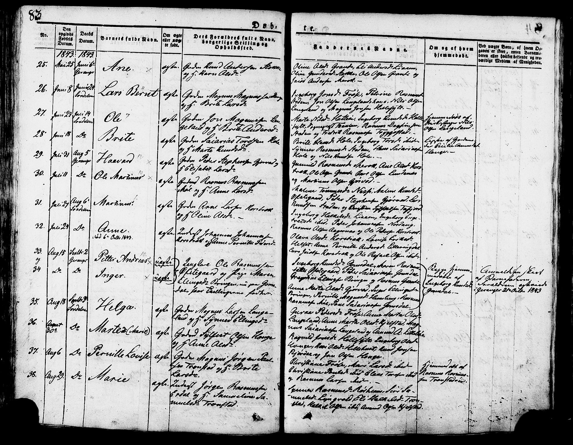 Ministerialprotokoller, klokkerbøker og fødselsregistre - Møre og Romsdal, SAT/A-1454/517/L0221: Parish register (official) no. 517A01, 1827-1858, p. 83