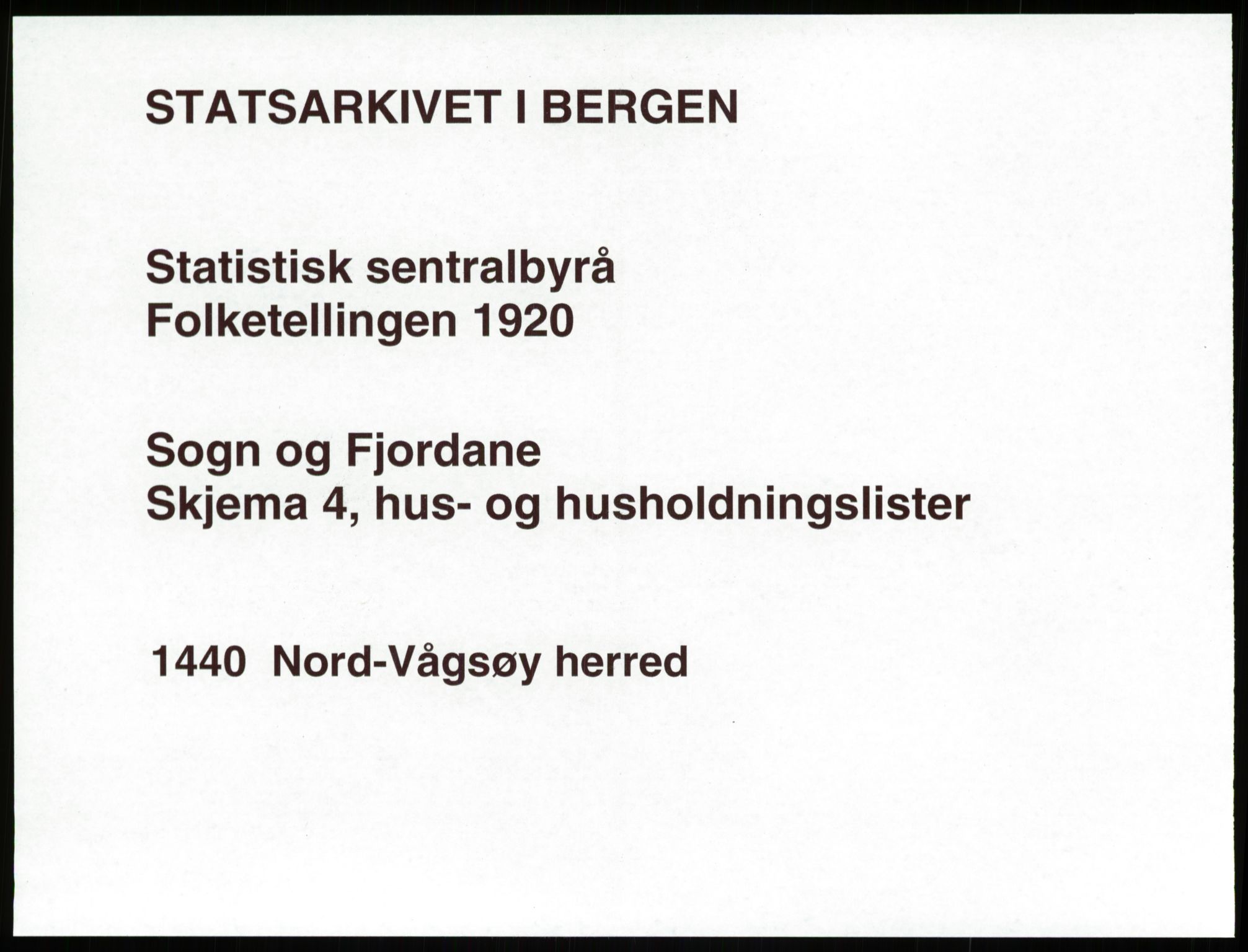 SAB, 1920 census for Nord-Vågsøy, 1920, p. 30