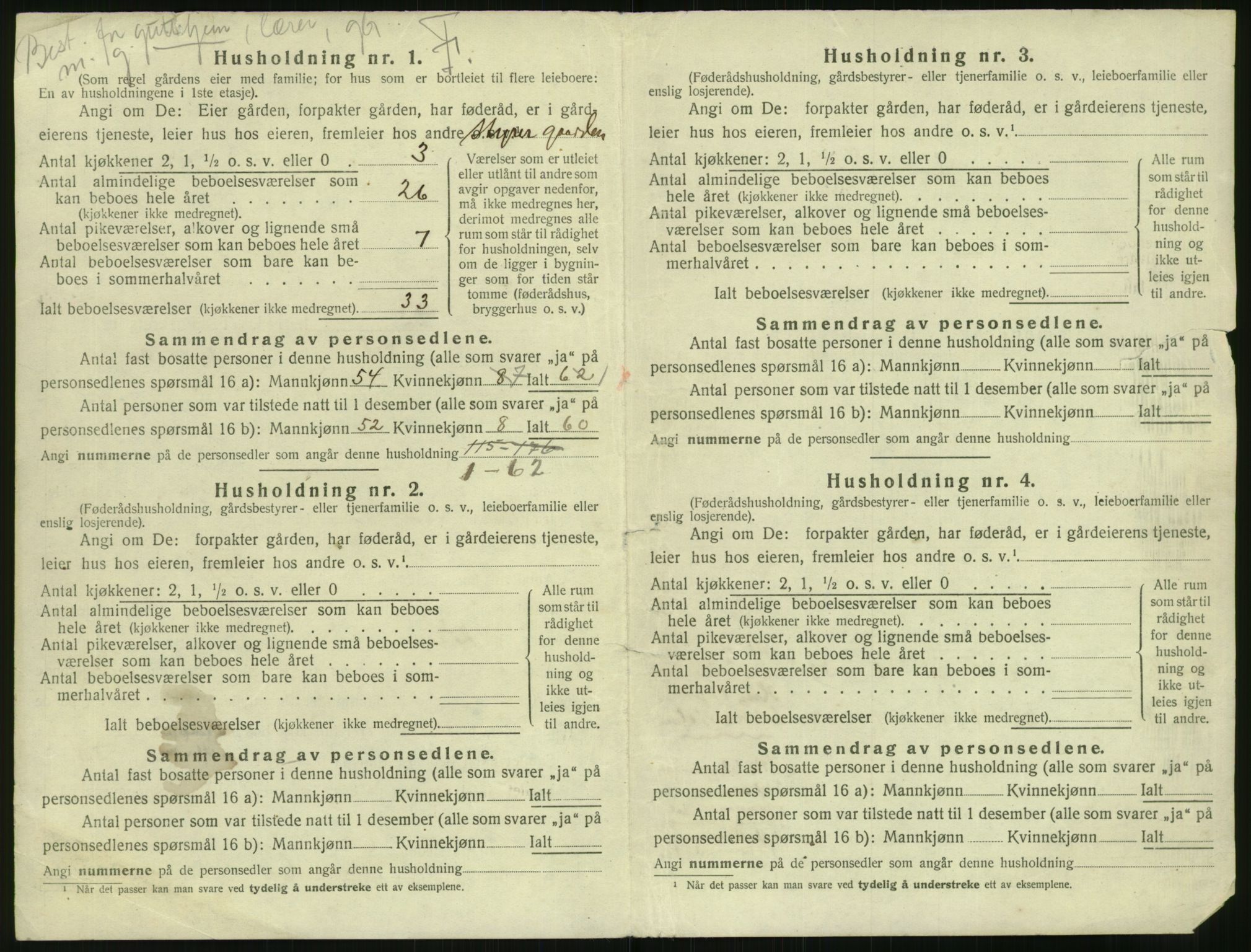 RA, 1920 census: Additional forms, 1920, p. 22