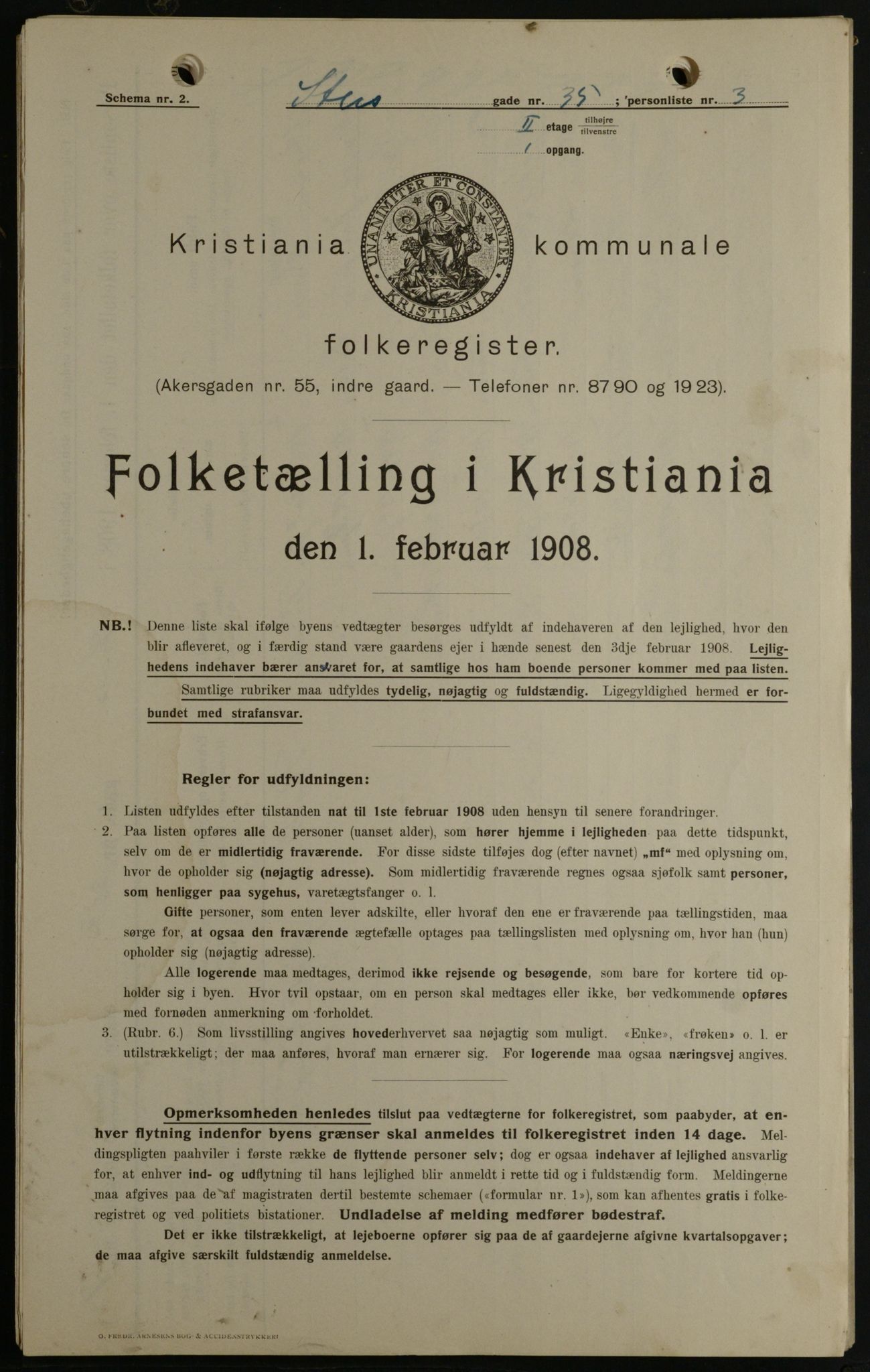 OBA, Municipal Census 1908 for Kristiania, 1908, p. 91940