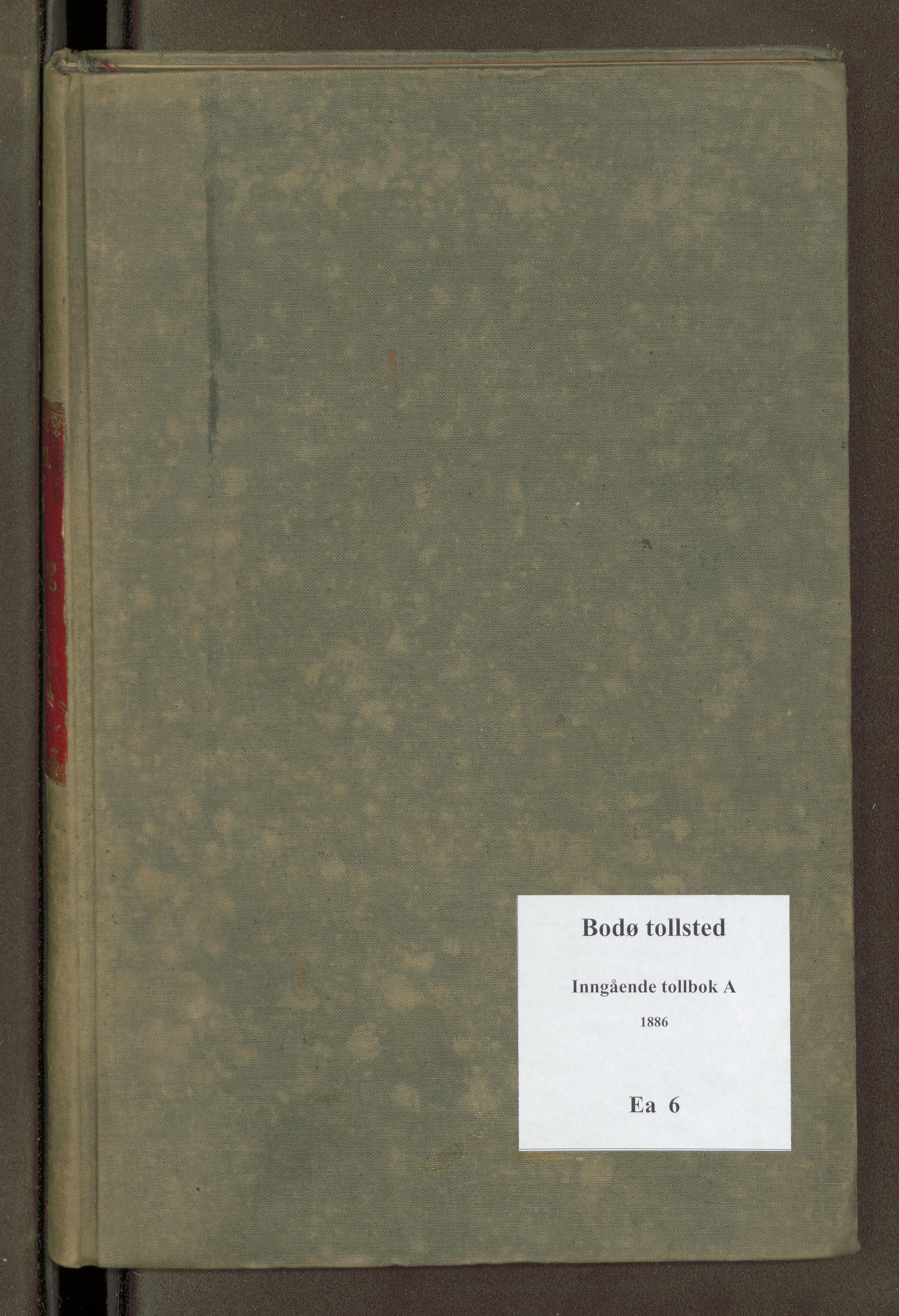 Bodø tollsted, AV/SAT-A-2008/1/E/Ea/L0006: Inngående tollbok A, 1886
