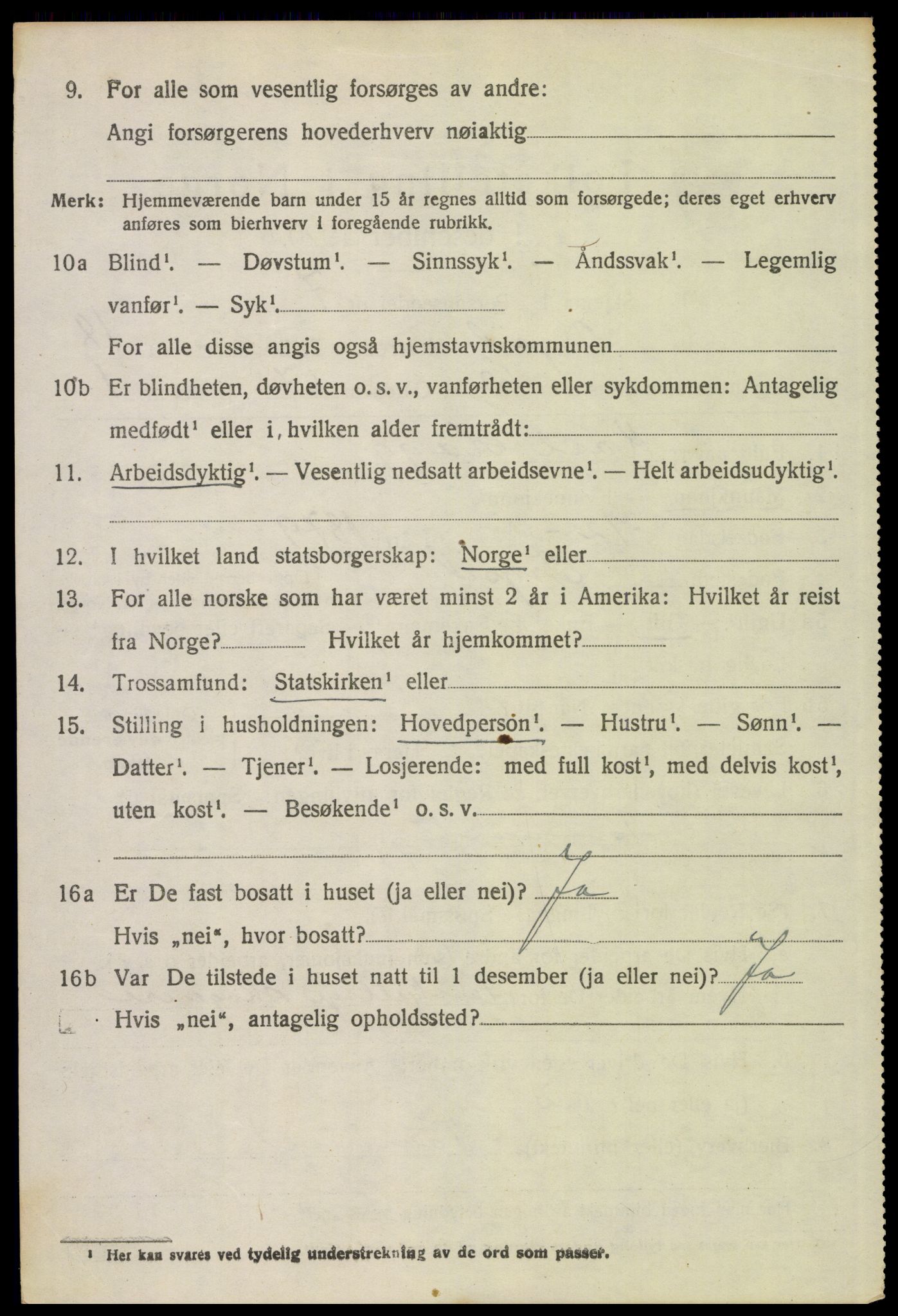SAH, 1920 census for Trysil, 1920, p. 12602