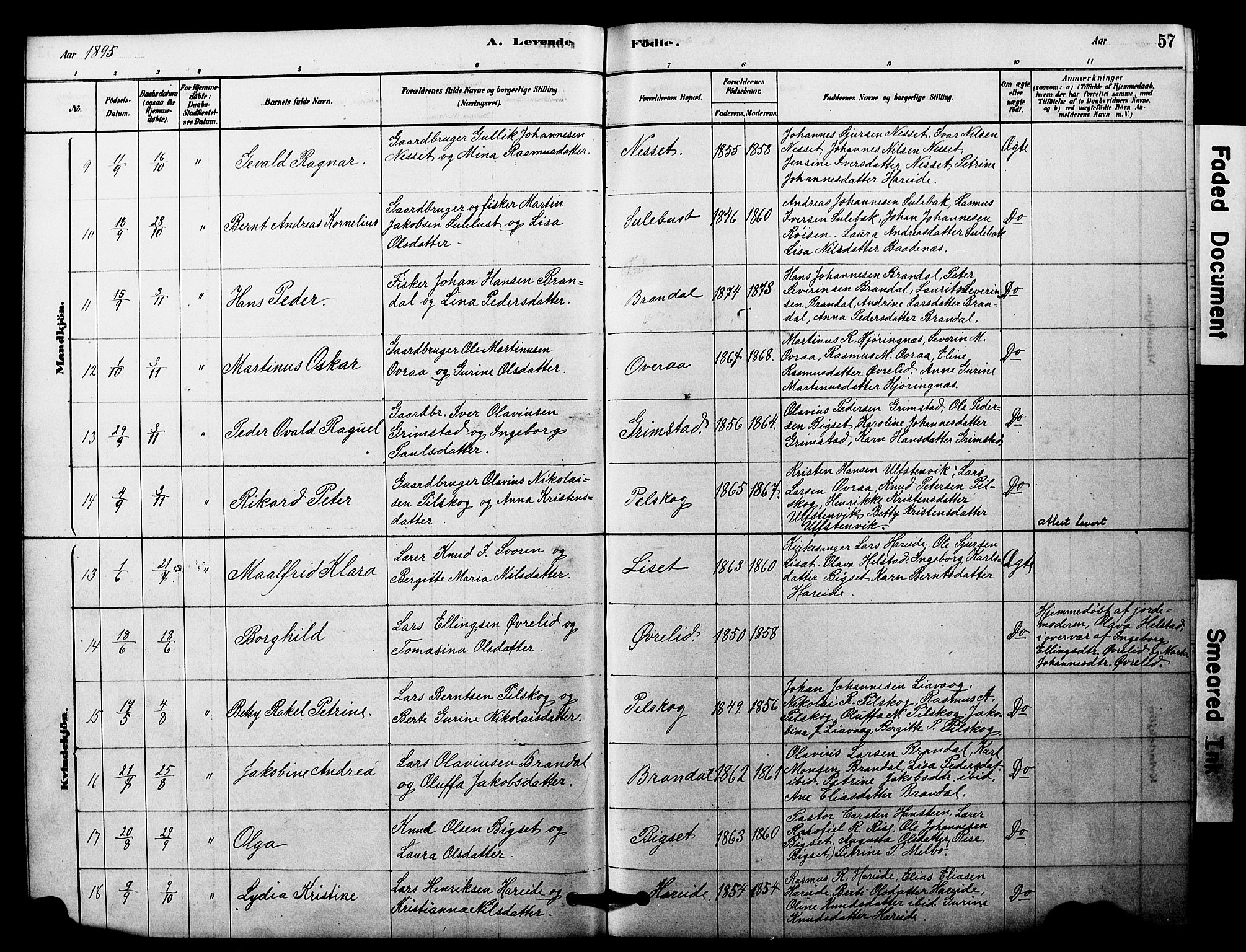 Ministerialprotokoller, klokkerbøker og fødselsregistre - Møre og Romsdal, SAT/A-1454/510/L0122: Parish register (official) no. 510A02, 1878-1897, p. 57