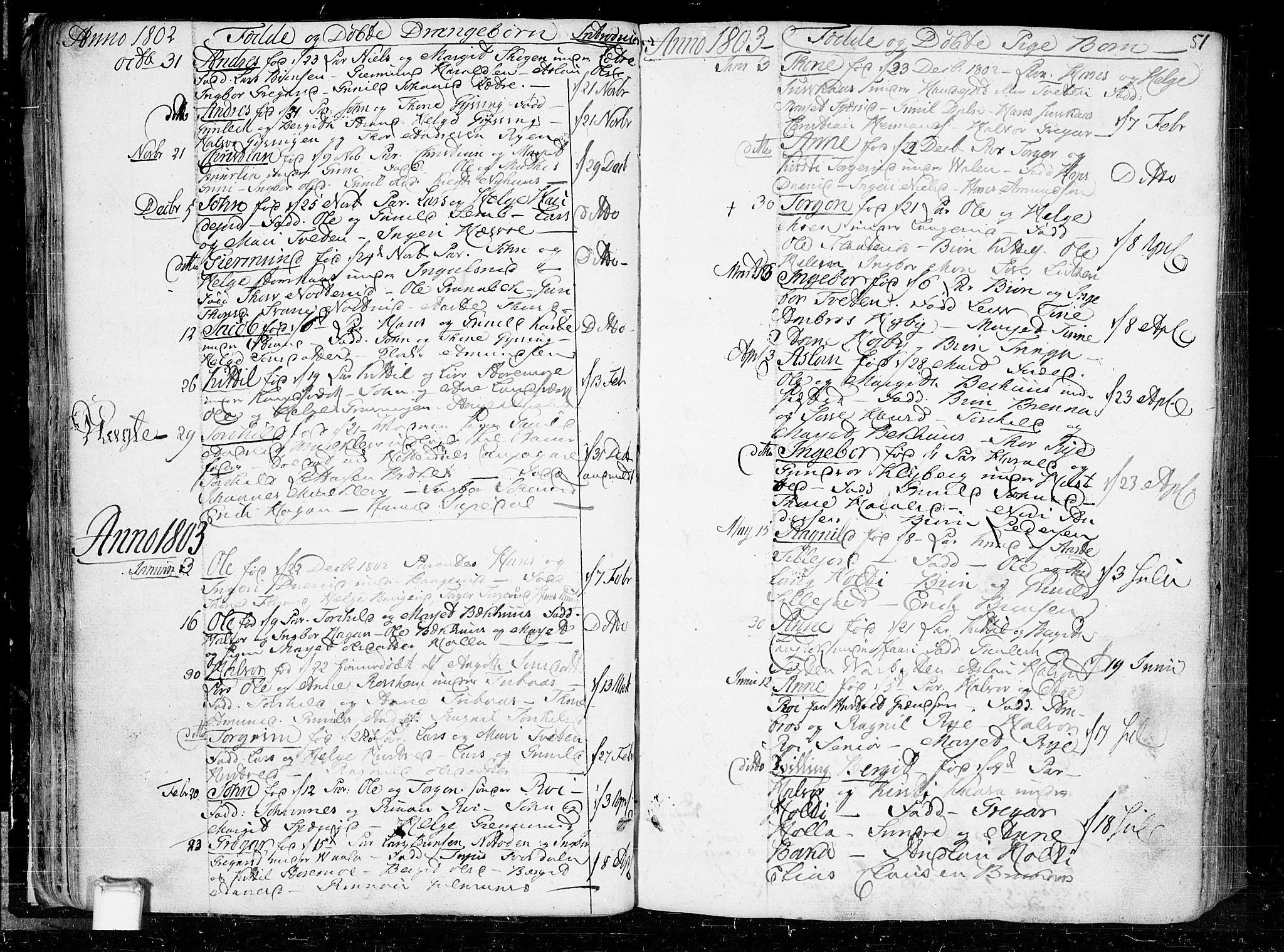 Heddal kirkebøker, SAKO/A-268/F/Fa/L0004: Parish register (official) no. I 4, 1784-1814, p. 51