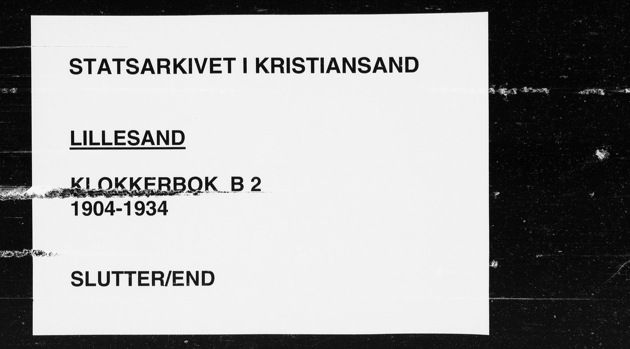 Vestre Moland sokneprestkontor, AV/SAK-1111-0046/F/Fb/Fba/L0002: Parish register (copy) no. B 2, 1904-1934