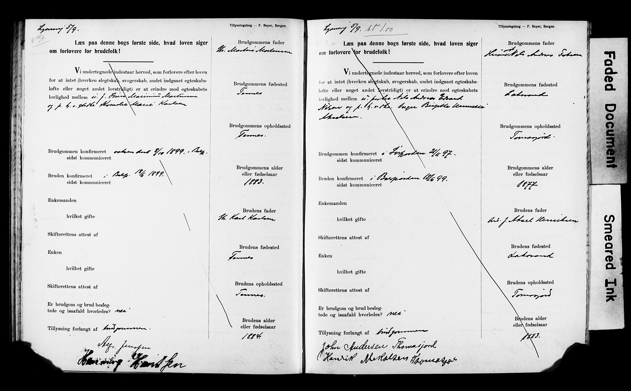 Balsfjord sokneprestembete, AV/SATØ-S-1303/H/Hd/L0032: Banns register no. 32, 1907-1910