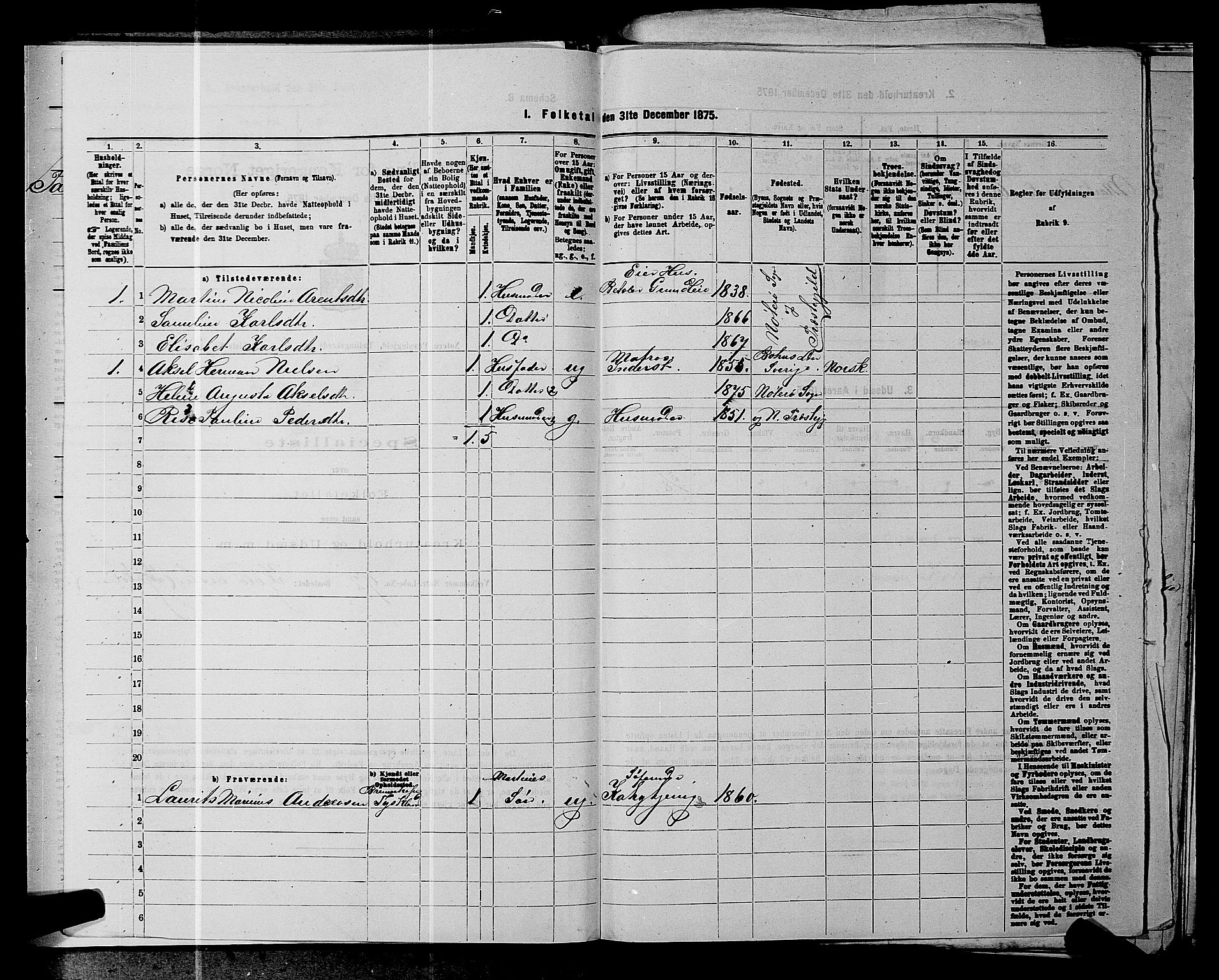 SAKO, 1875 census for 0722P Nøtterøy, 1875, p. 957