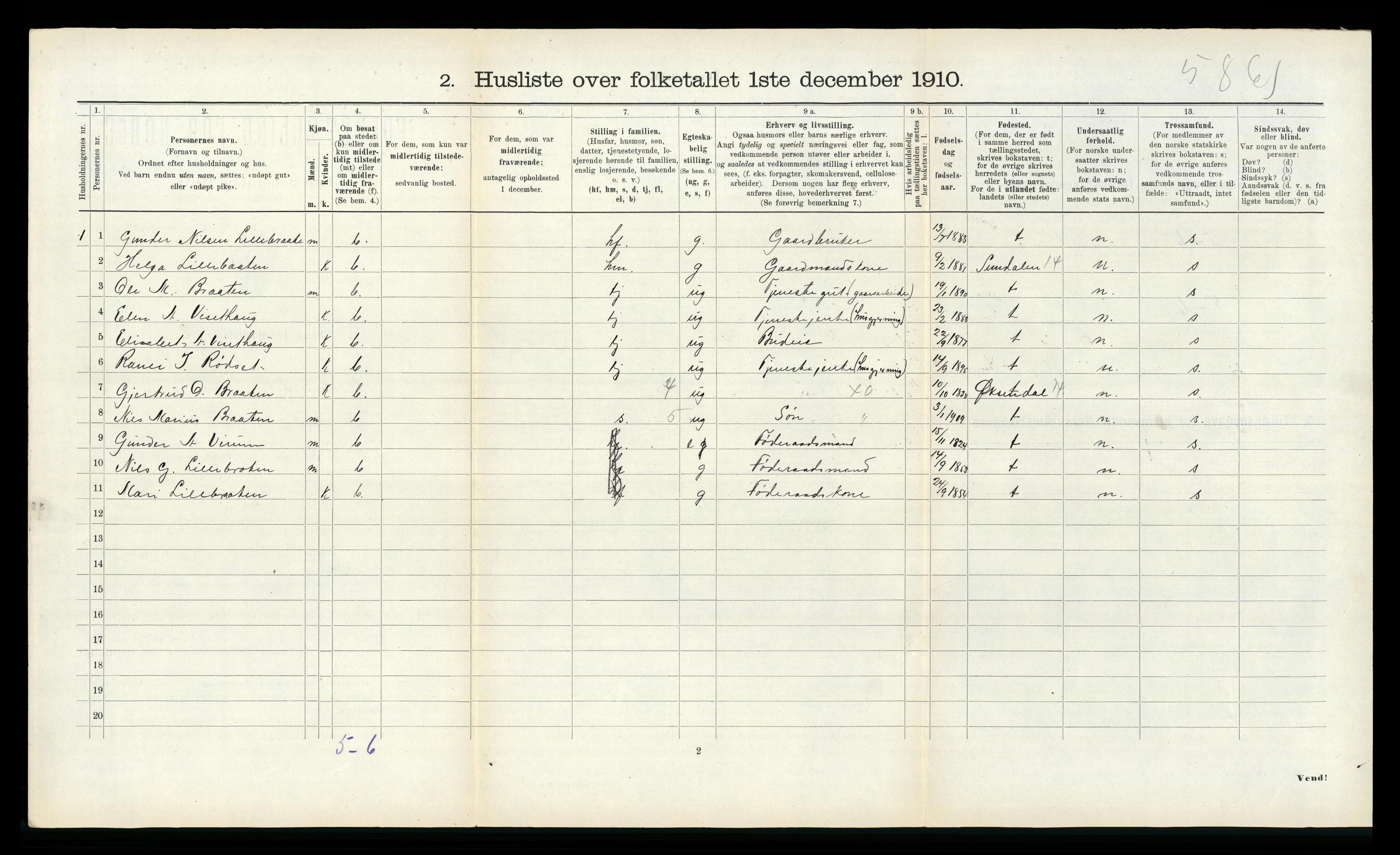 RA, 1910 census for Ålvundeid, 1910, p. 92