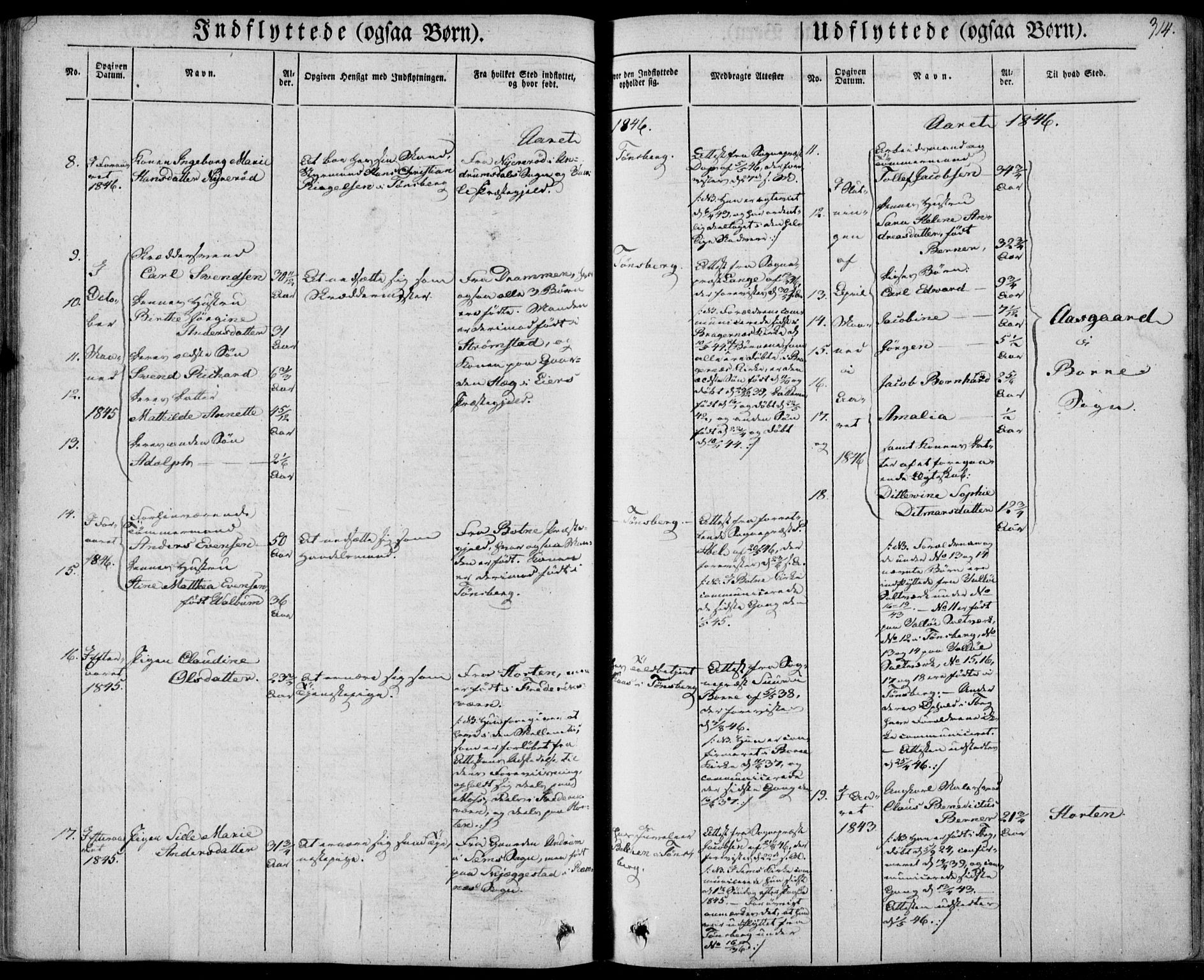 Tønsberg kirkebøker, SAKO/A-330/F/Fa/L0007: Parish register (official) no. I 7, 1845-1854, p. 314