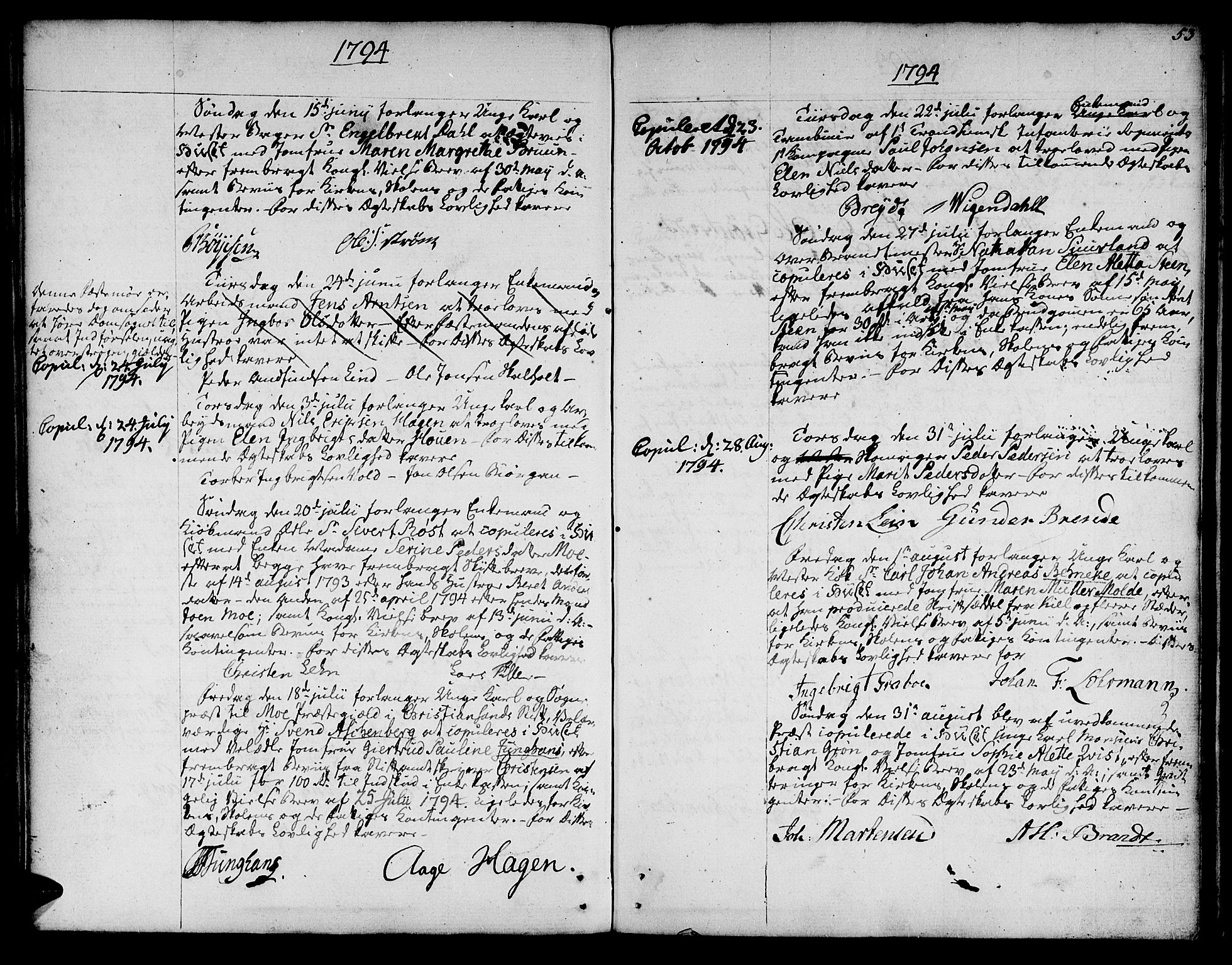 Ministerialprotokoller, klokkerbøker og fødselsregistre - Sør-Trøndelag, SAT/A-1456/601/L0041: Parish register (official) no. 601A09, 1784-1801, p. 53