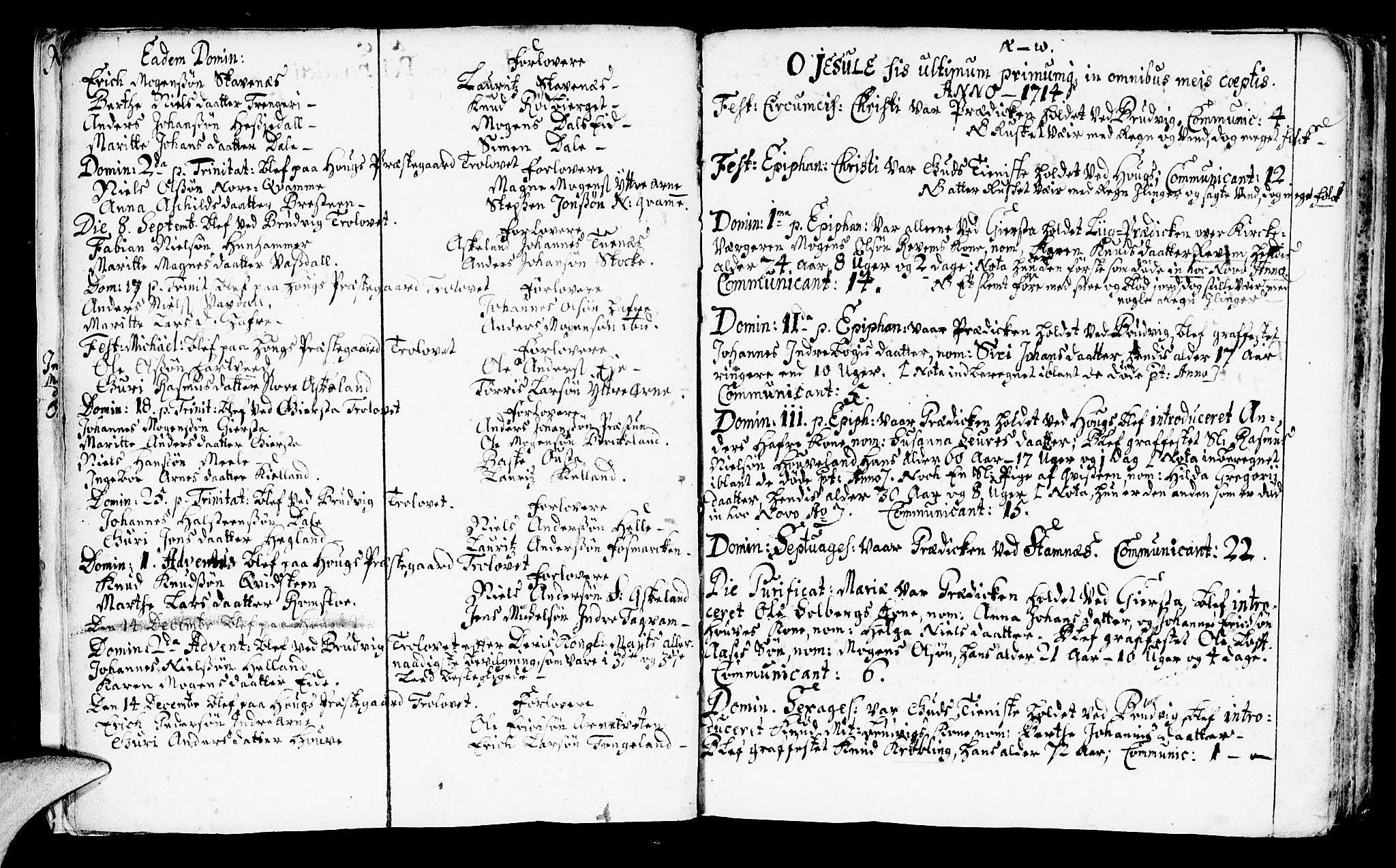 Haus sokneprestembete, AV/SAB-A-75601/H/Haa: Parish register (official) no. A 3, 1713-1722