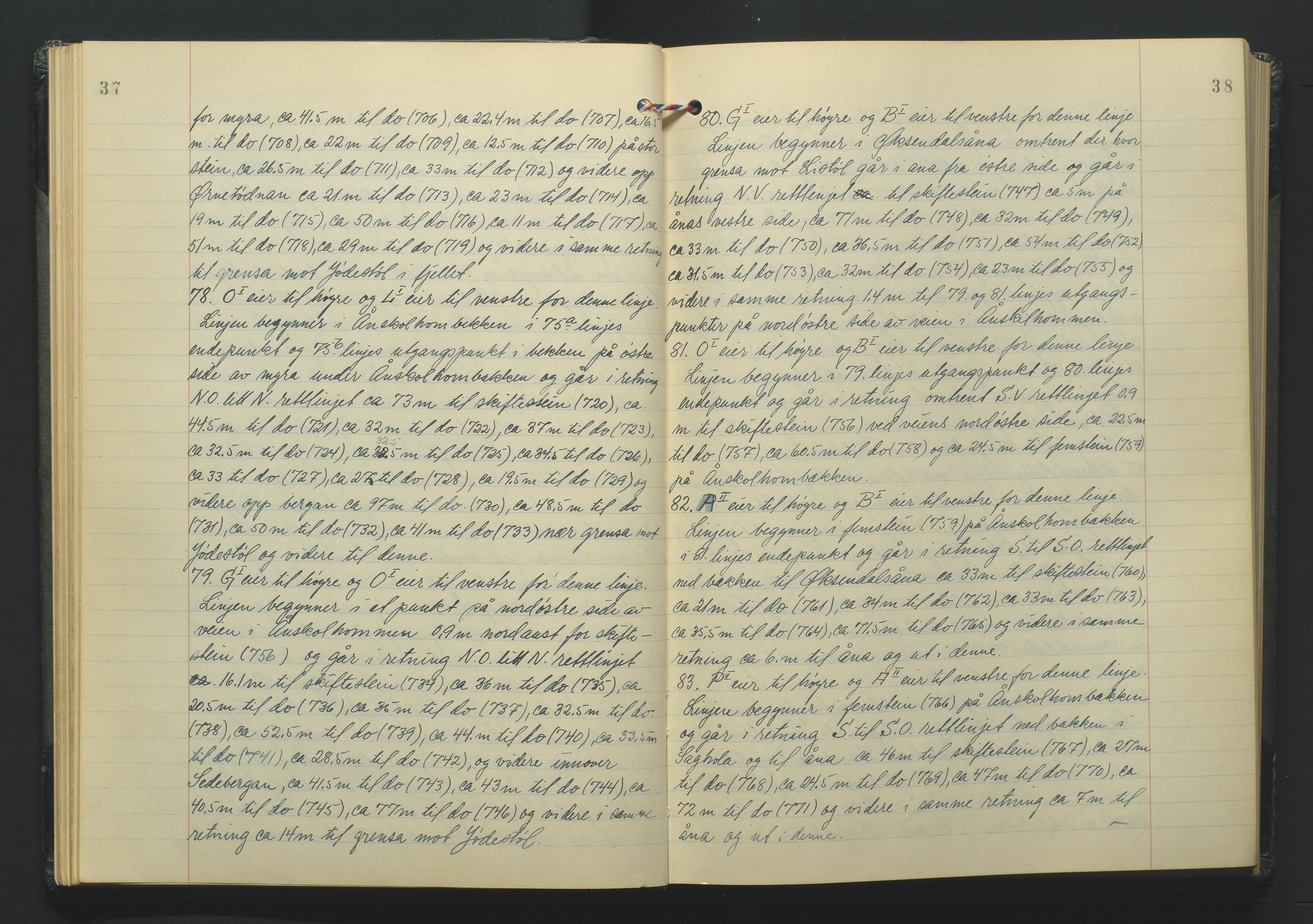 Lista jordskifterett, AV/SAK-1541-0005/F/Fa/L0003: Jordskifterettsbok Flekkefjord domssokn, med gårdsregister nr 9, 1956-1963, p. 37-38