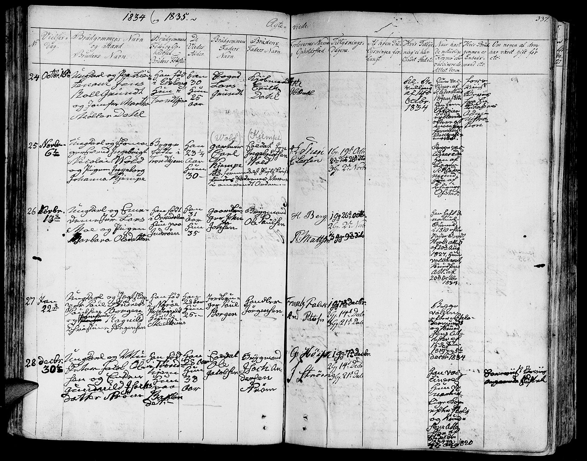Ministerialprotokoller, klokkerbøker og fødselsregistre - Sør-Trøndelag, SAT/A-1456/602/L0109: Parish register (official) no. 602A07, 1821-1840, p. 337