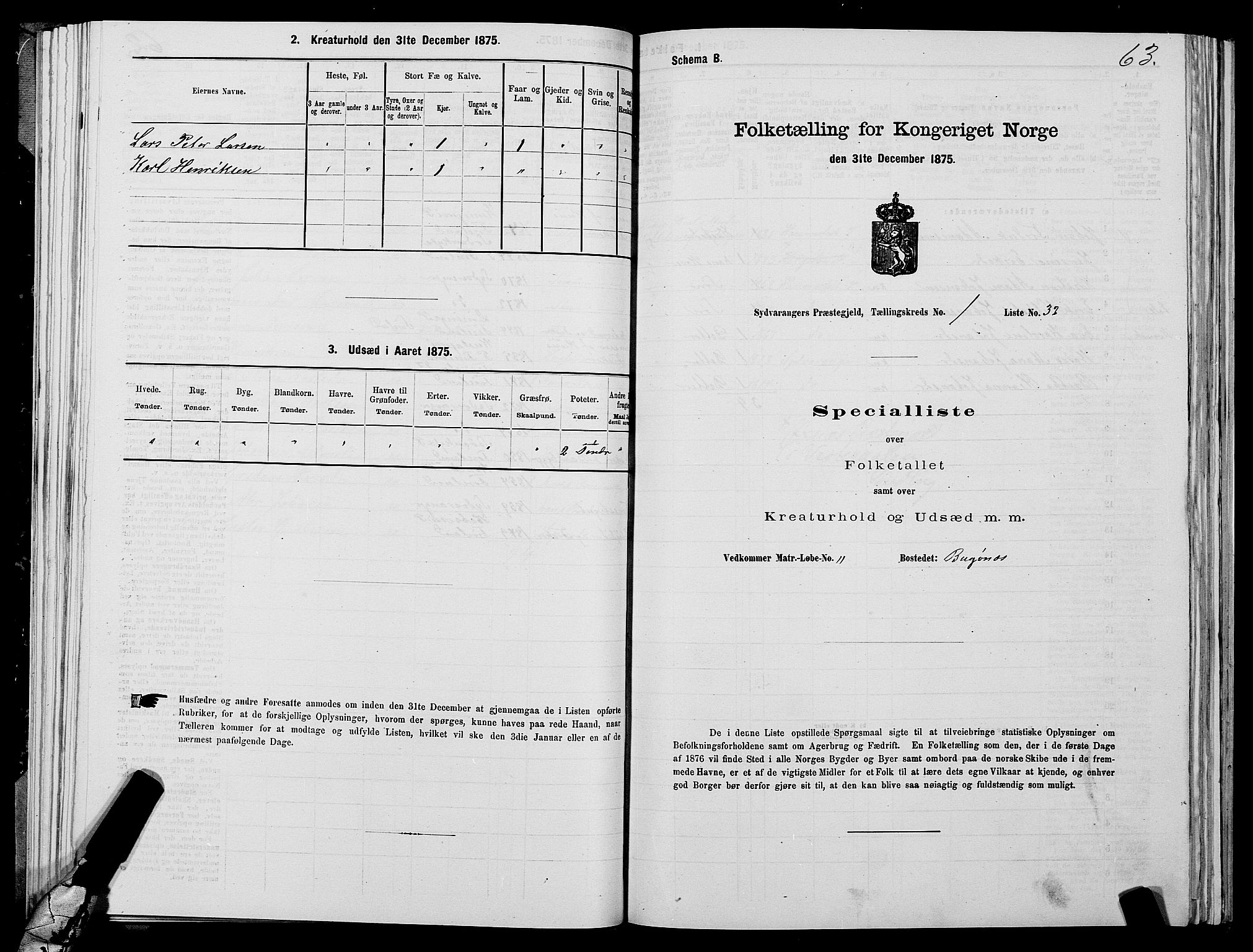 SATØ, 1875 census for 2030P Sør-Varanger, 1875, p. 1063