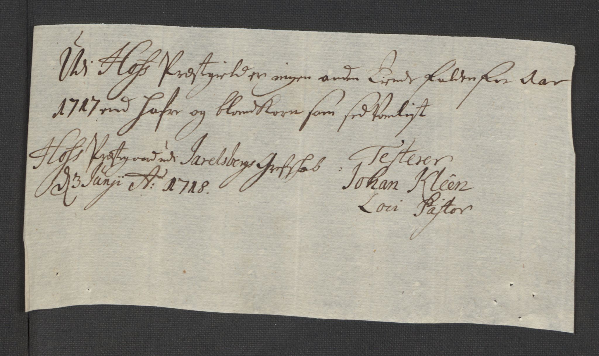 Rentekammeret inntil 1814, Reviderte regnskaper, Fogderegnskap, AV/RA-EA-4092/R32/L1881: Fogderegnskap Jarlsberg grevskap, 1717, p. 140