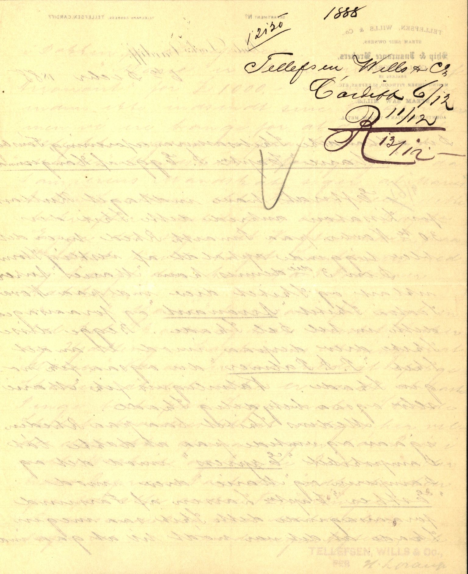 Pa 63 - Østlandske skibsassuranceforening, VEMU/A-1079/G/Ga/L0022/0008: Havaridokumenter / Magna av Haugesund, Marie, Mars, Mary, Mizpa, 1888, p. 27