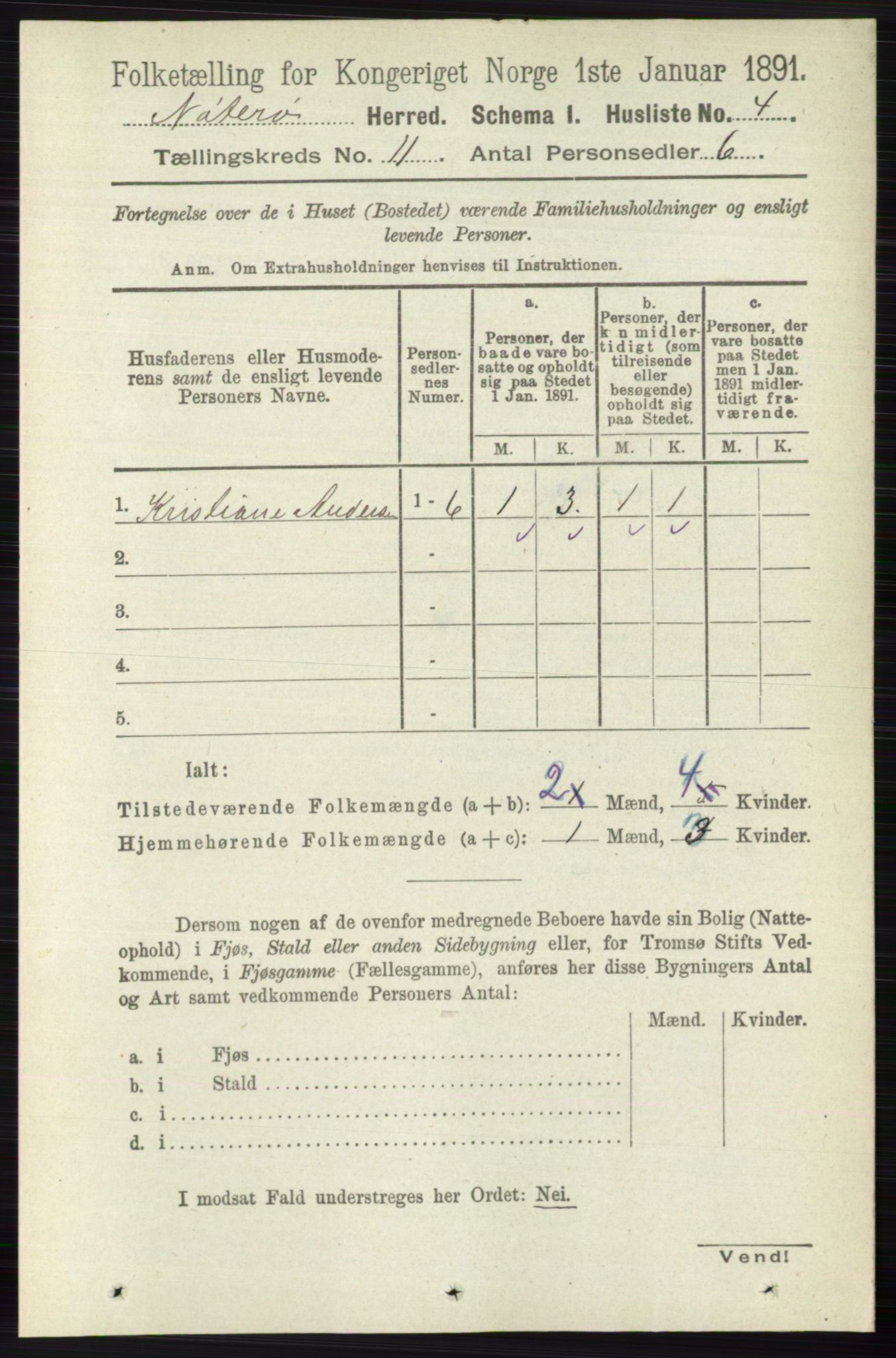 RA, 1891 census for 0722 Nøtterøy, 1891, p. 5740