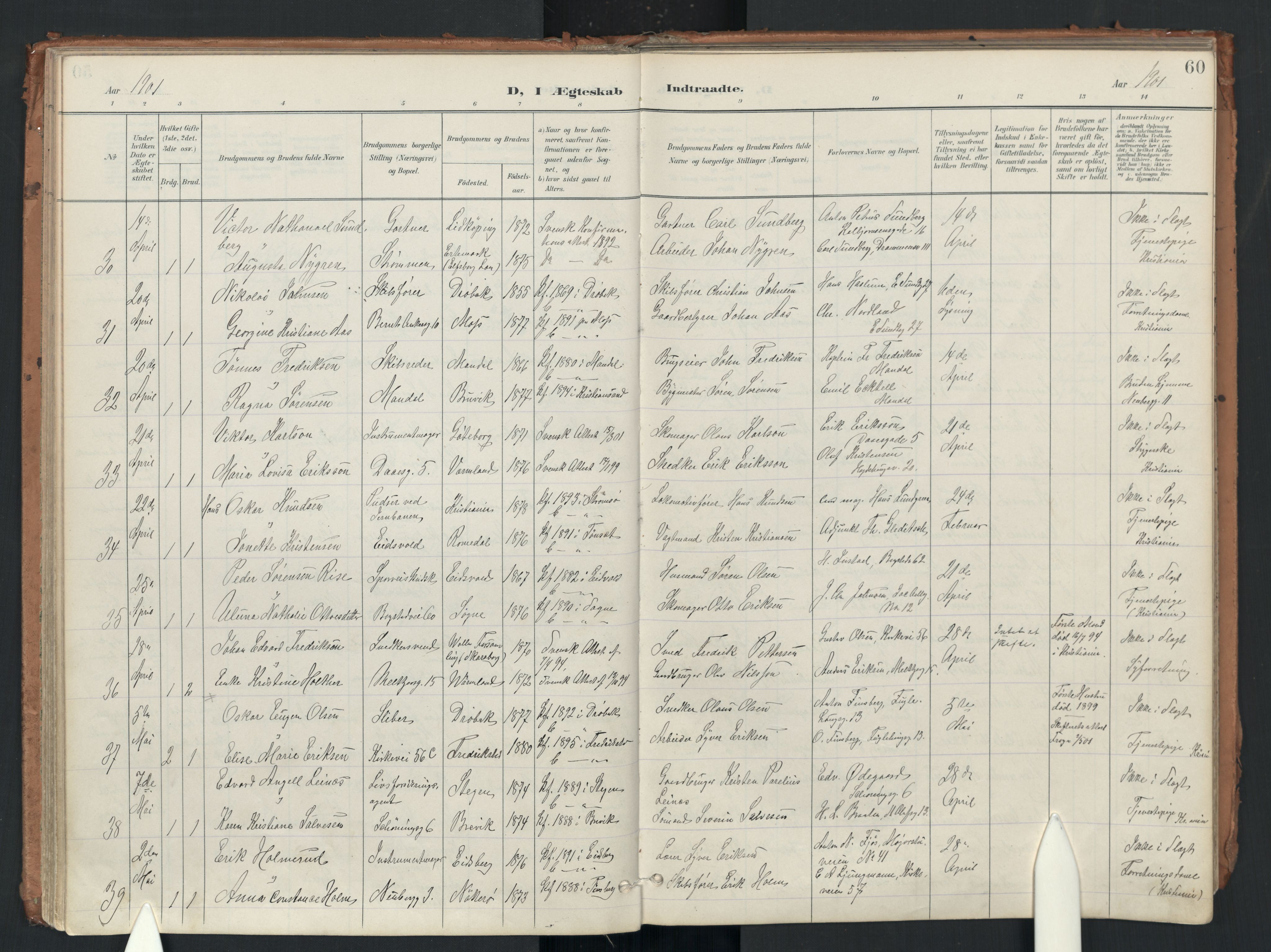 Uranienborg prestekontor Kirkebøker, AV/SAO-A-10877/F/Fa/L0007: Parish register (official) no. 7, 1896-1914, p. 60