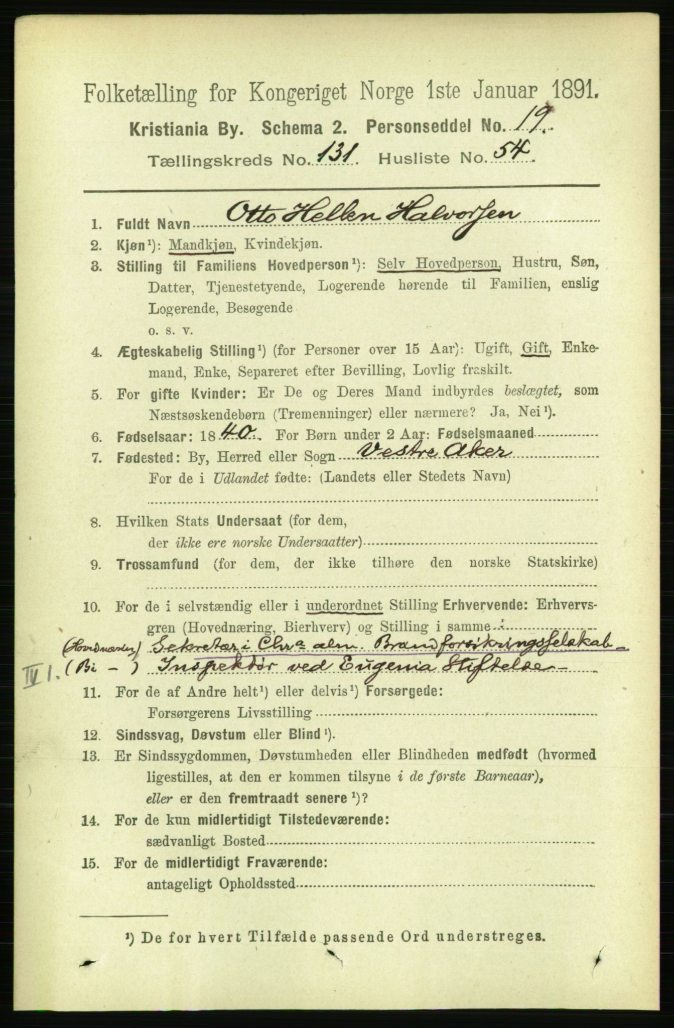 RA, 1891 census for 0301 Kristiania, 1891, p. 71415